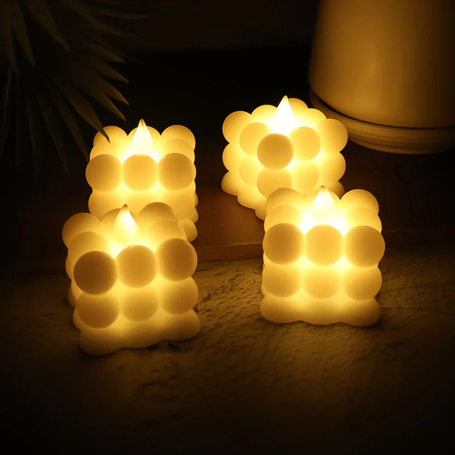 LED Bubble Candles – Set of 4 Flameless Decorative Lights - Image 4