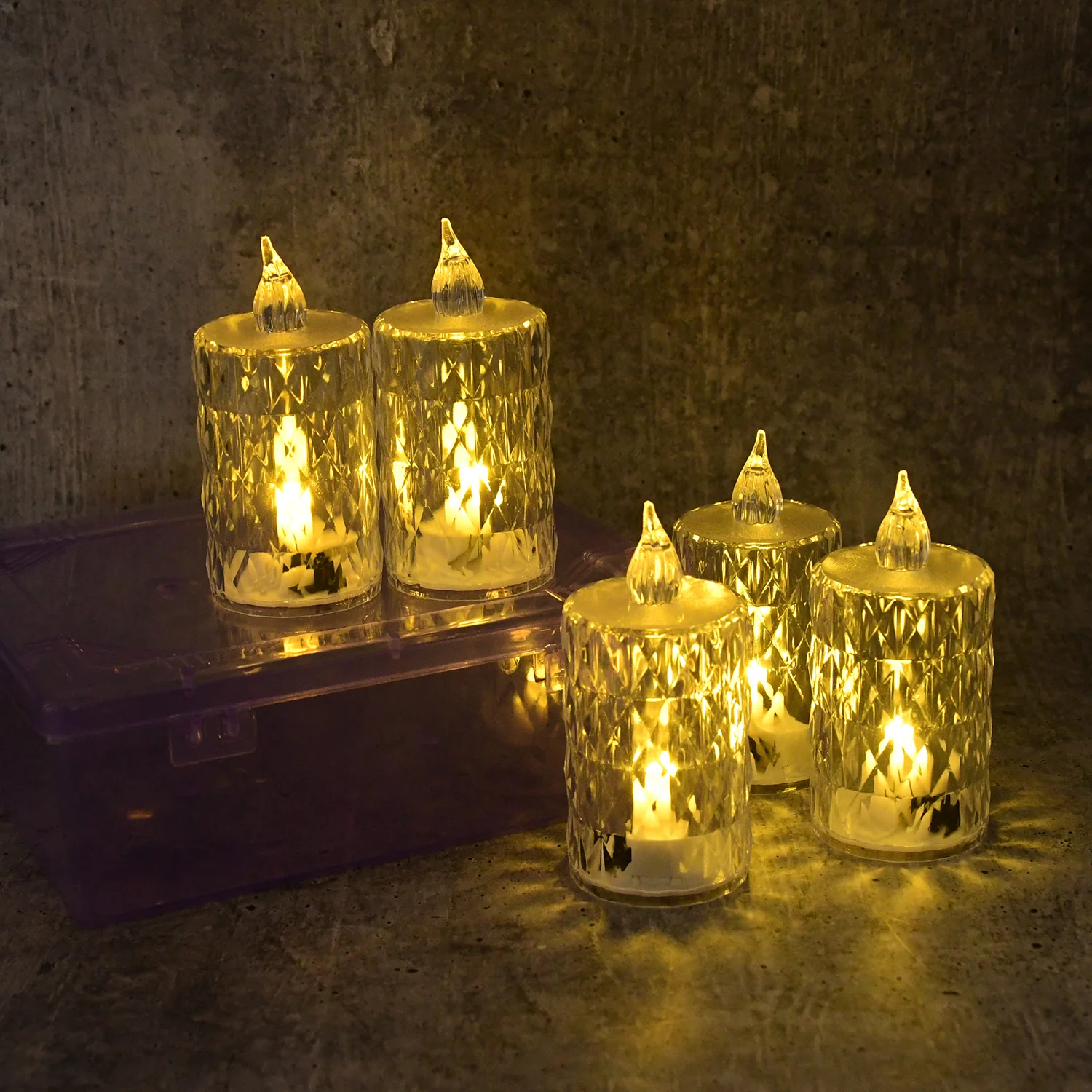 LED Crystal Flameless Candle Set – Elegant 6-Piece Décor - Image 6