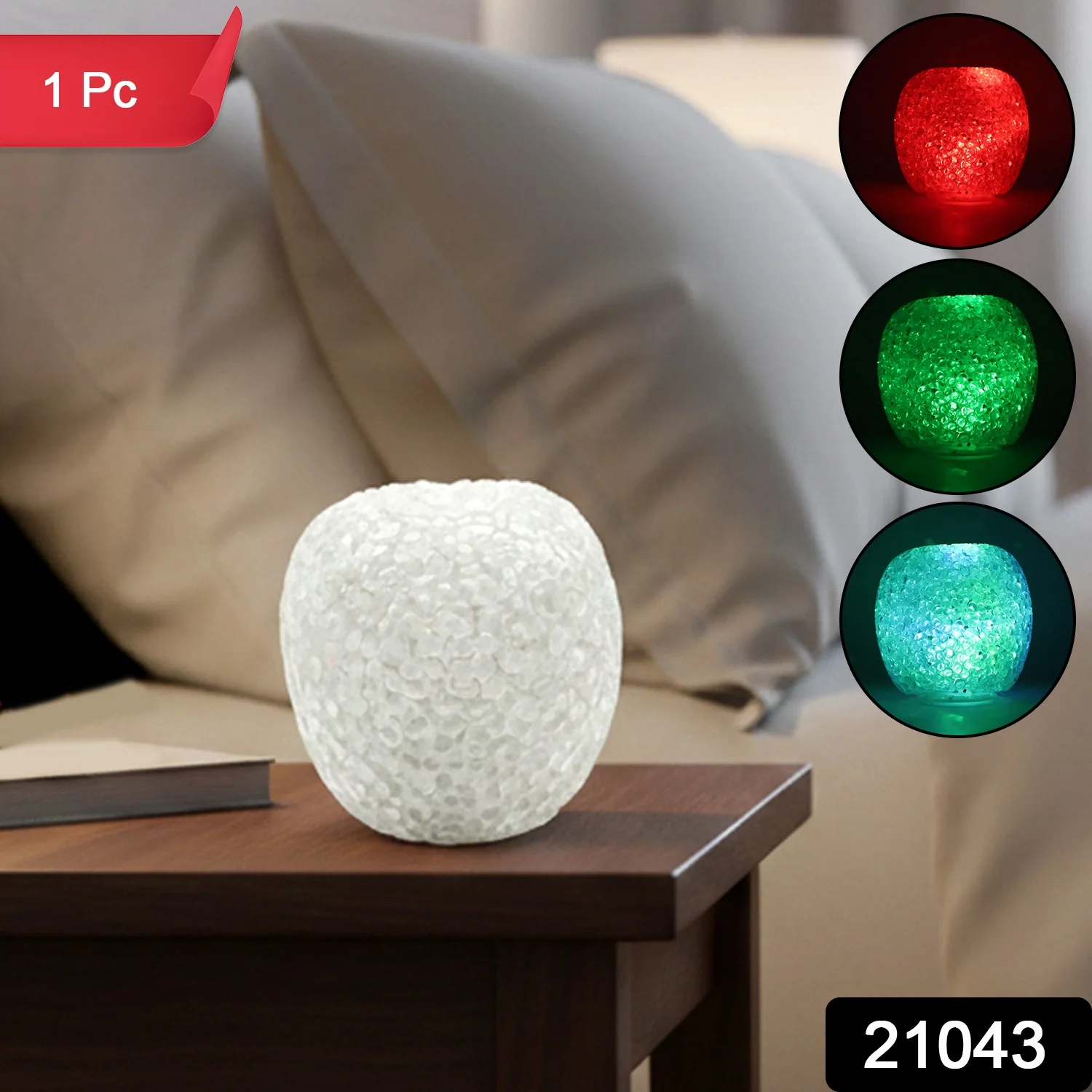 LED Crystal Table Lamp – Colour-Changing Ambient Glow - Image 2