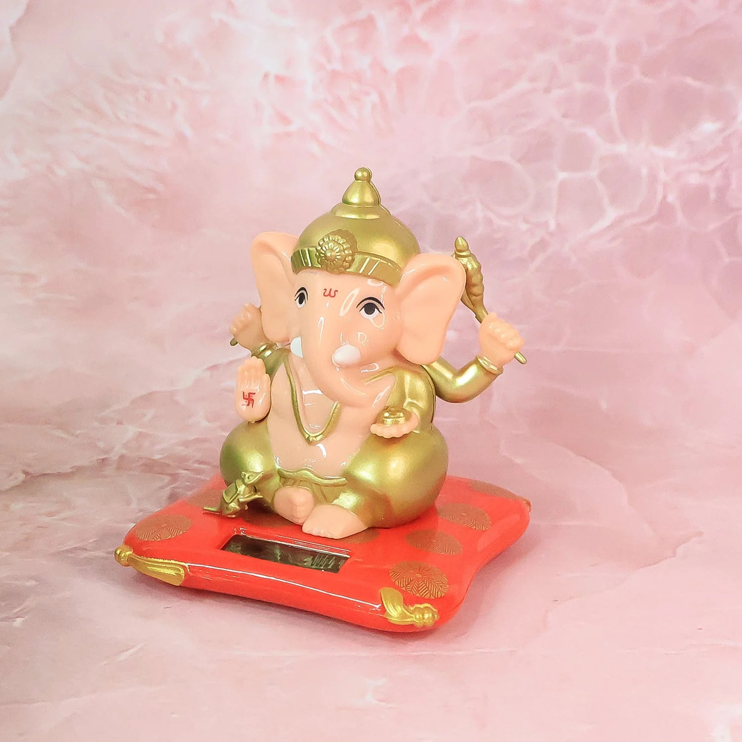 Lord Ganesh Idol with Solar-Powered Base – Medium Decorative Statue - Image 7