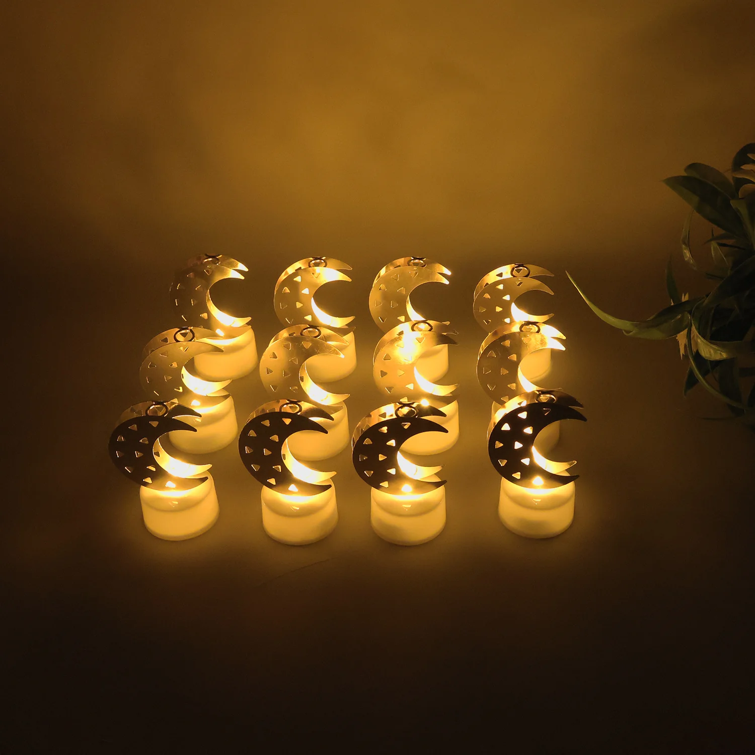 Moon Shaped Flameless LED Candles – Set of 12 with Warm Glow - Image 6