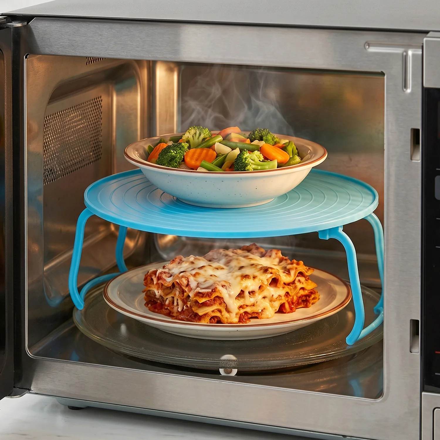 Non-Slip Plastic Microwave Tray – Even Heating & Stable Serving - Image 5