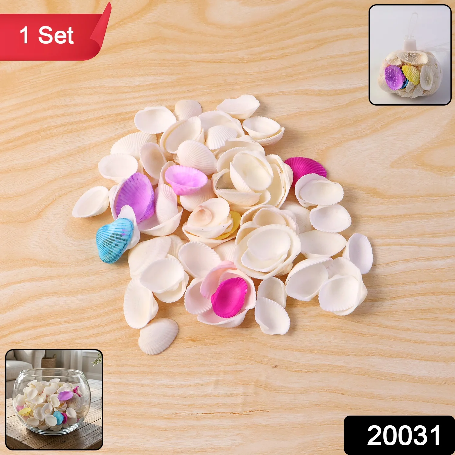 Decorative Seashells Set – Natural Vase Fillers for Home Decor - Image 2