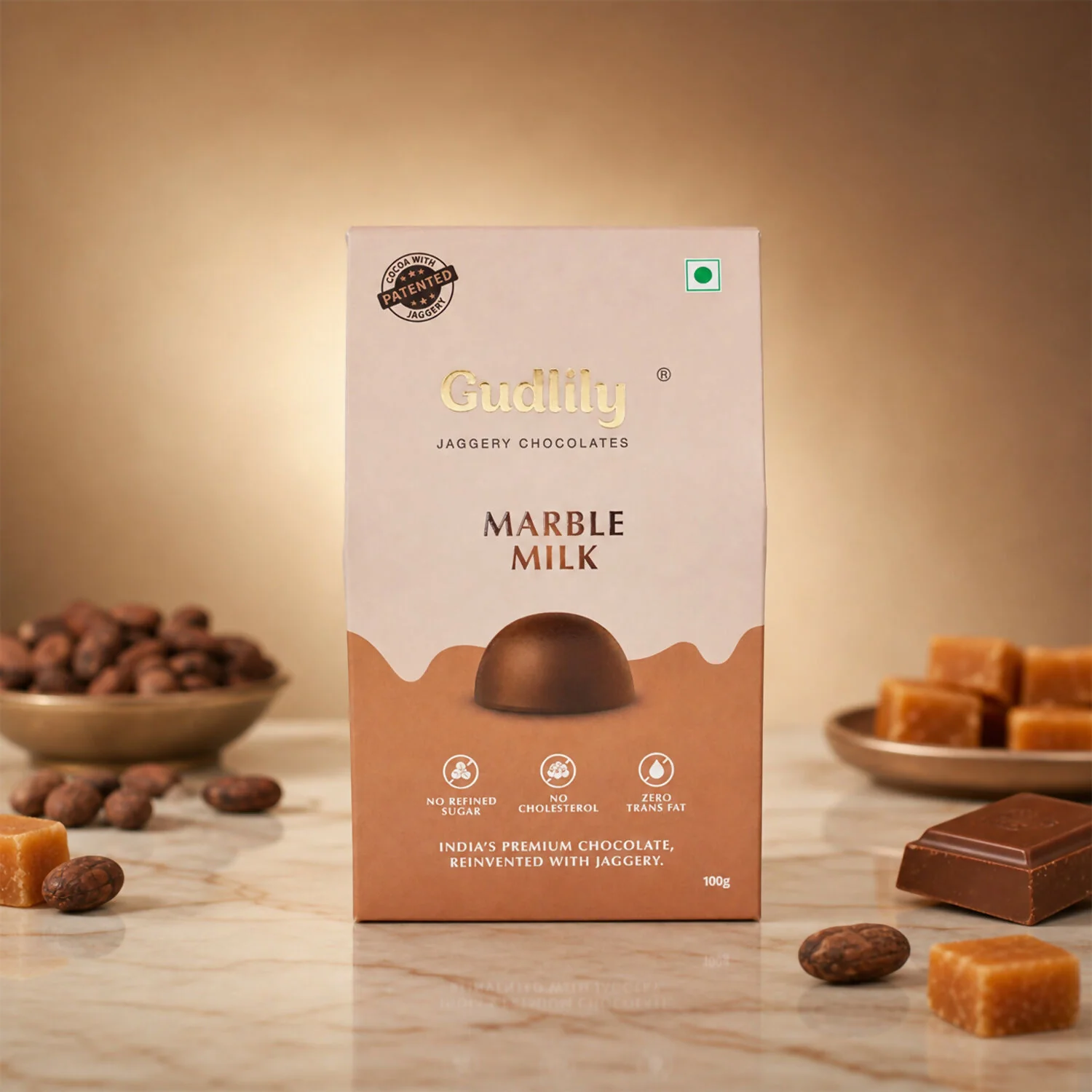 Desi Jaggery Marble Milk Chocolate – Rich Indian-inspired Flavor