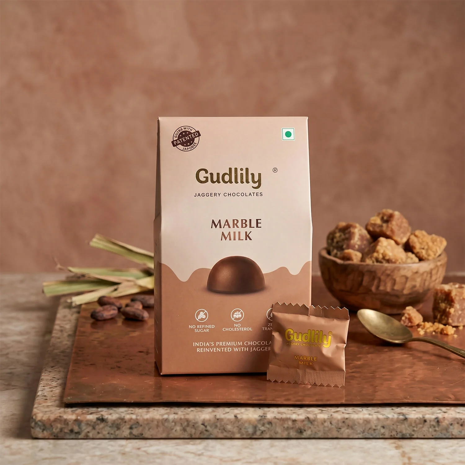 Desi Jaggery Marble Milk Chocolate – Rich Indian-inspired Flavor - Image 2