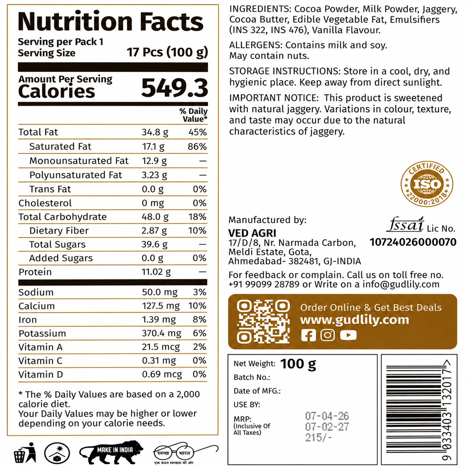 Desi Jaggery Marble Milk Chocolate – Rich Indian-inspired Flavor - Image 5