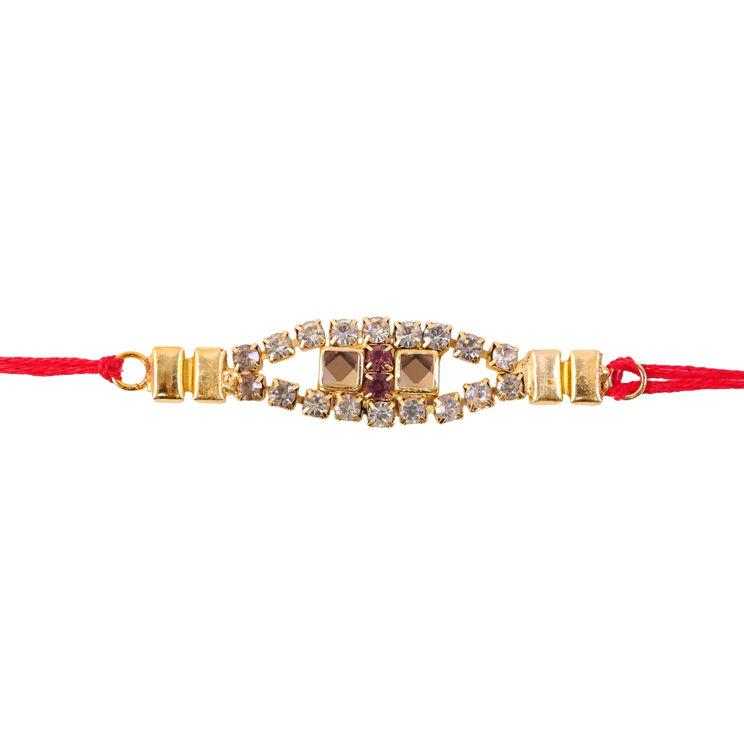 Designer Diamond Studded Rakhi with Kundan Stones Rakhi for Brother - Image 5
