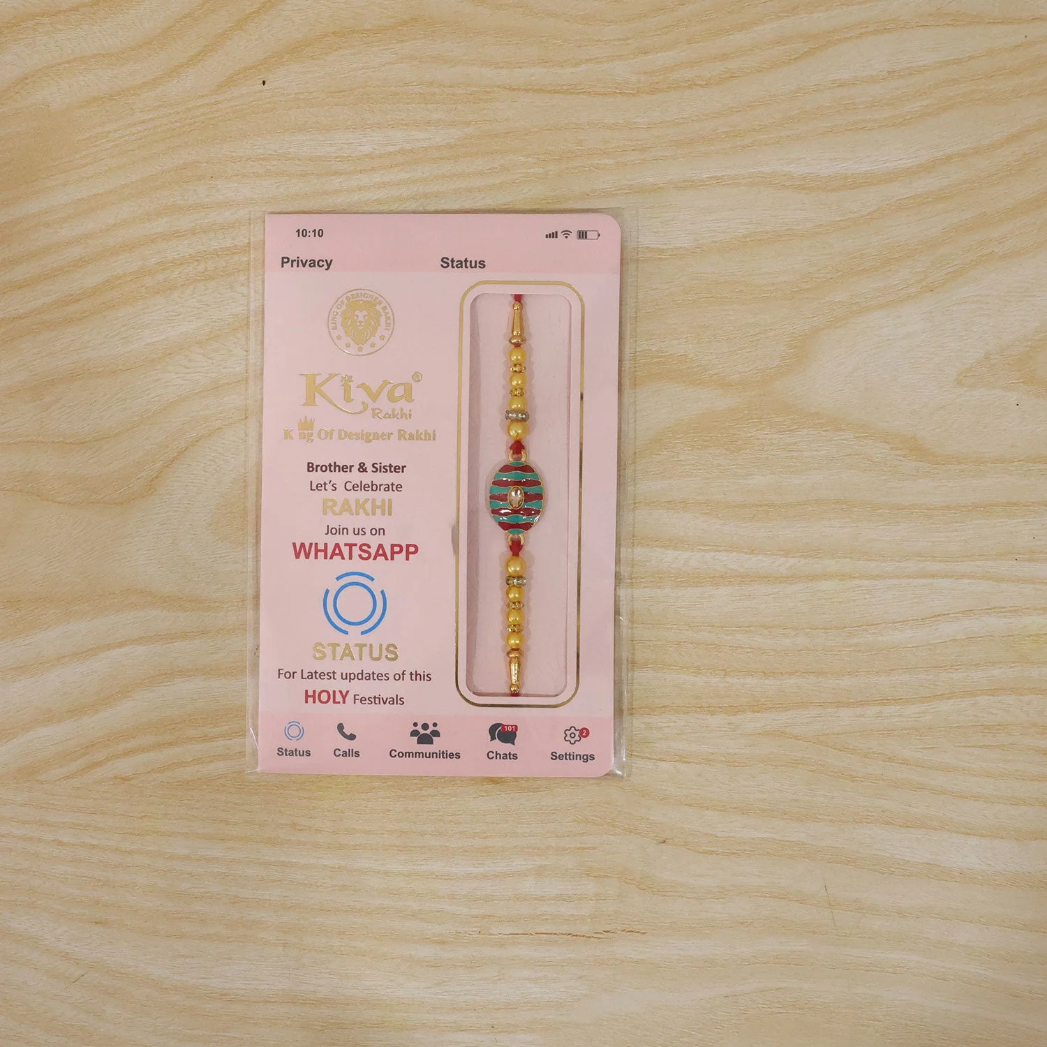 Premium Designer Kundan Rakhi with Pearl Beads for Brother - Image 6