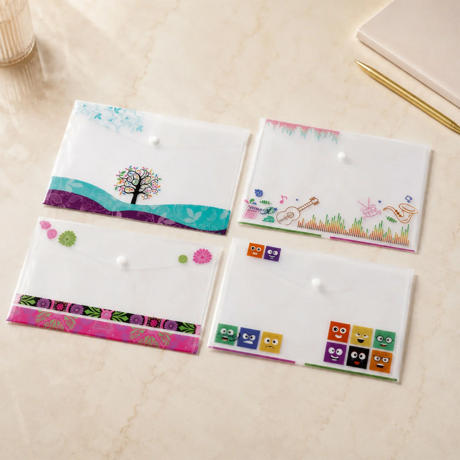Designer Printed A4 Document Folder – Vibrant & Secure Organization - Image 4
