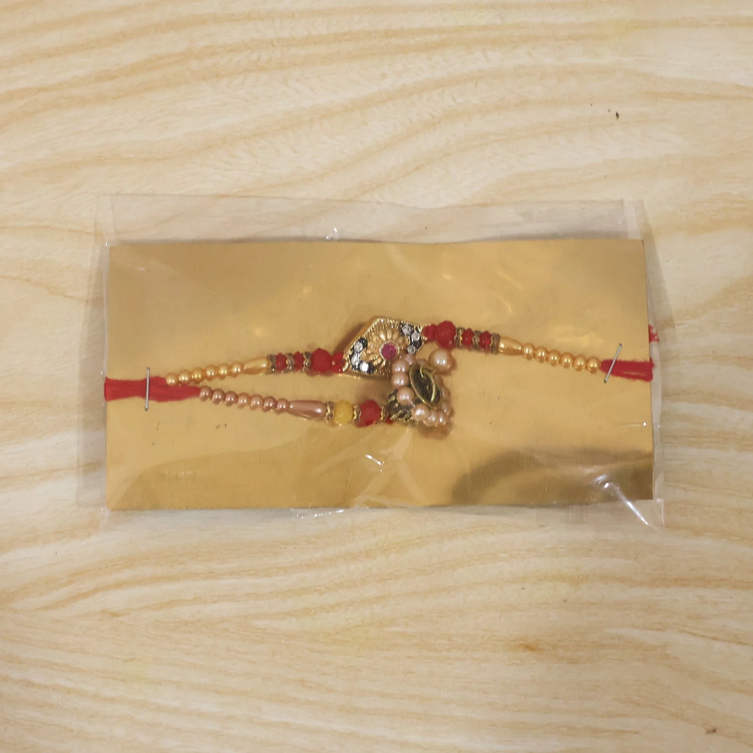 Premium Diamond Shape Stone bhabhi Lumba Rakhi – Elegantly crafted with Pearl Jhumka - Image 7