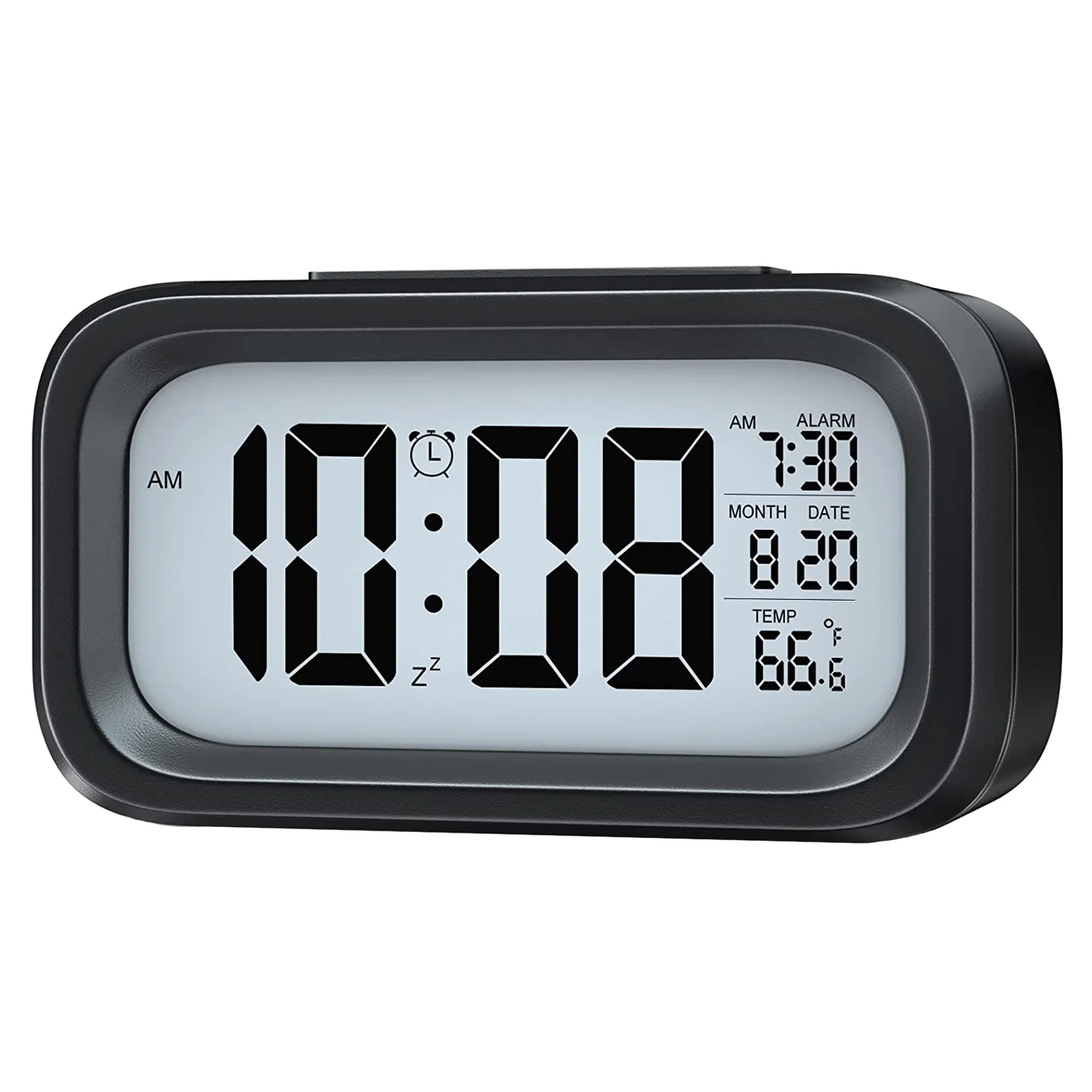 Digital LCD Alarm Clock – Backlit Display with Time & Temperature - Image 5