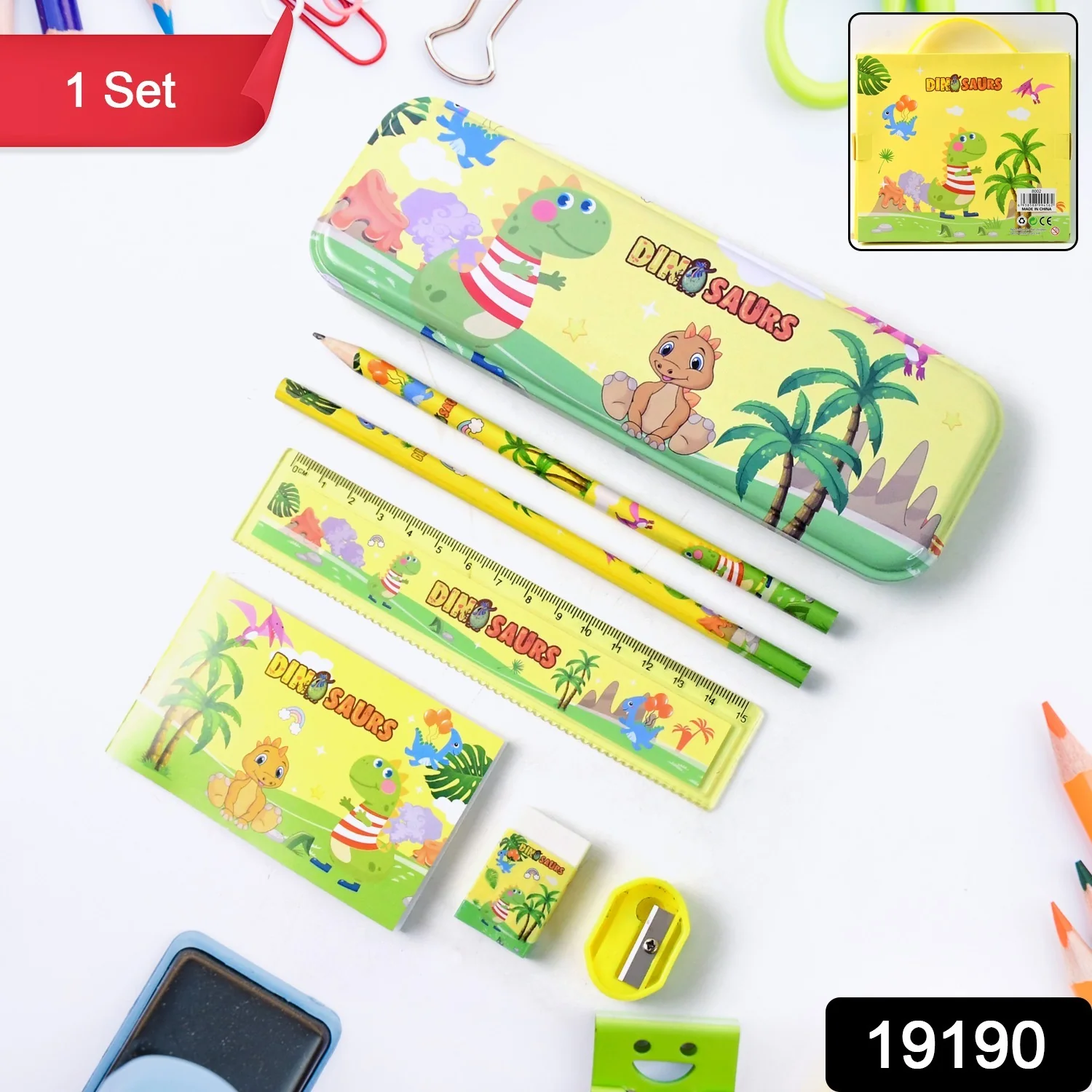 Dinosaur Kids Stationery Set – Complete Fun School Kit - Image 2