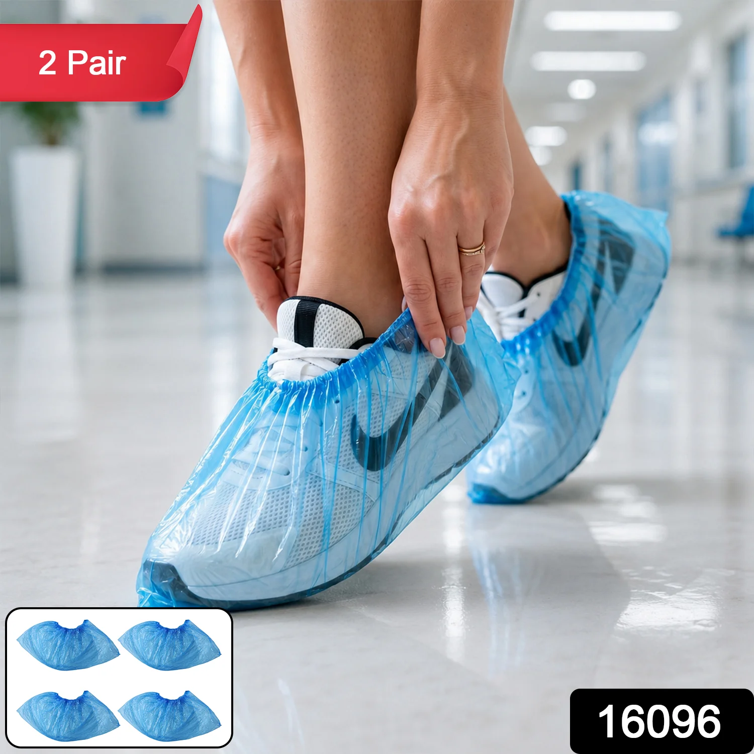 Disposable Shoe Covers – Waterproof & Elastic Fit for Hygiene - Image 2