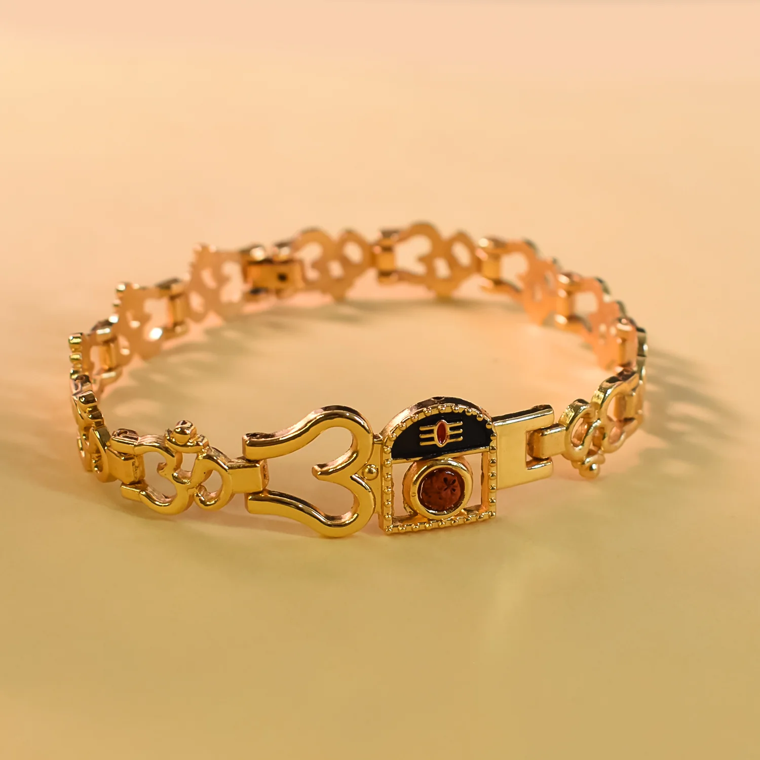 Mahadev Rudraksha Bracelet – Spiritual Om Trishul Damru | BBJ - Image 3