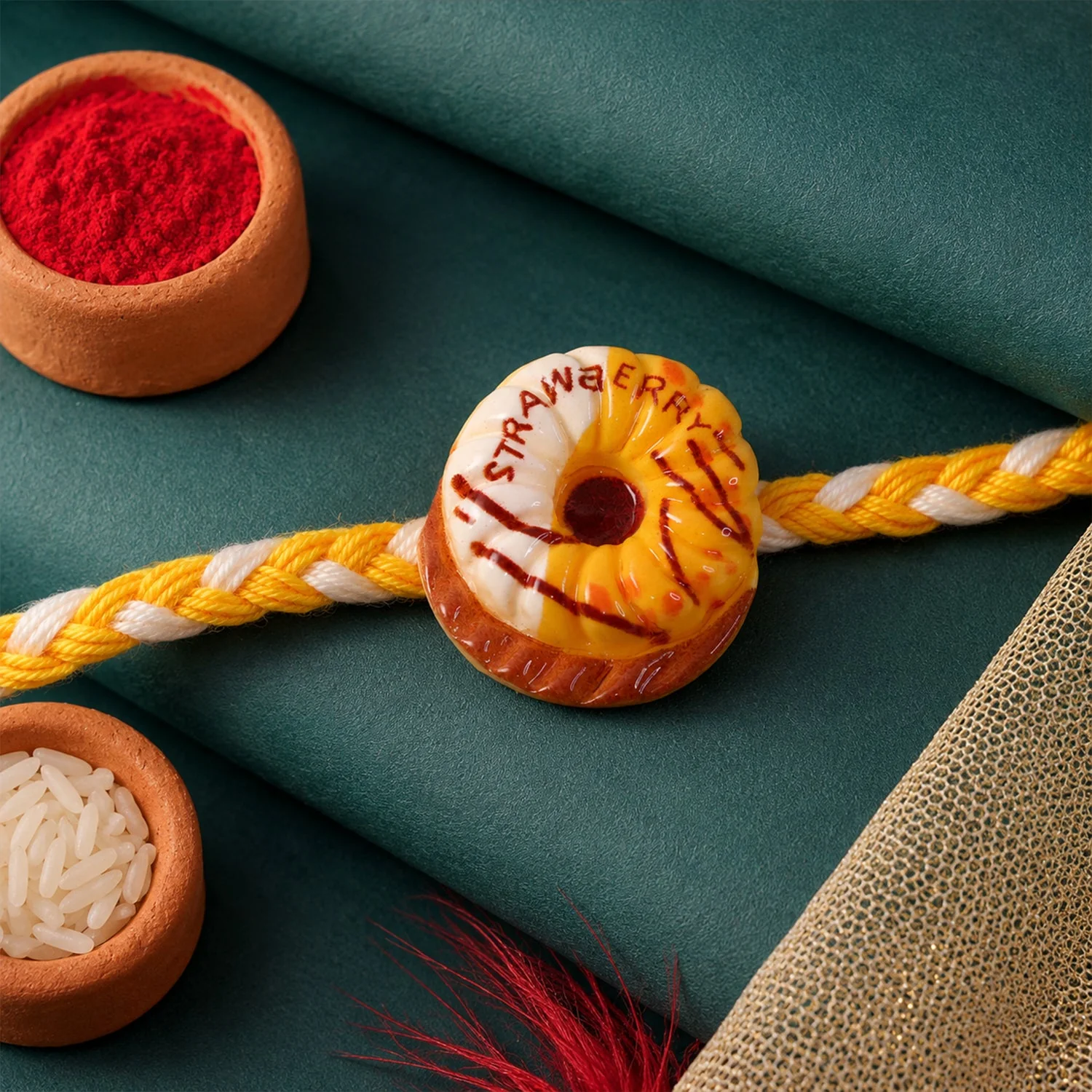 Donut Charm Rakhi – Stylish and Lightweight for Brothers - Image 4