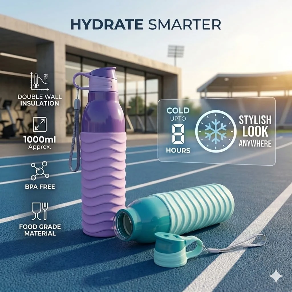 Double Wall Insulated Water Bottle – Keeps Drinks Hot & Cold - Image 4