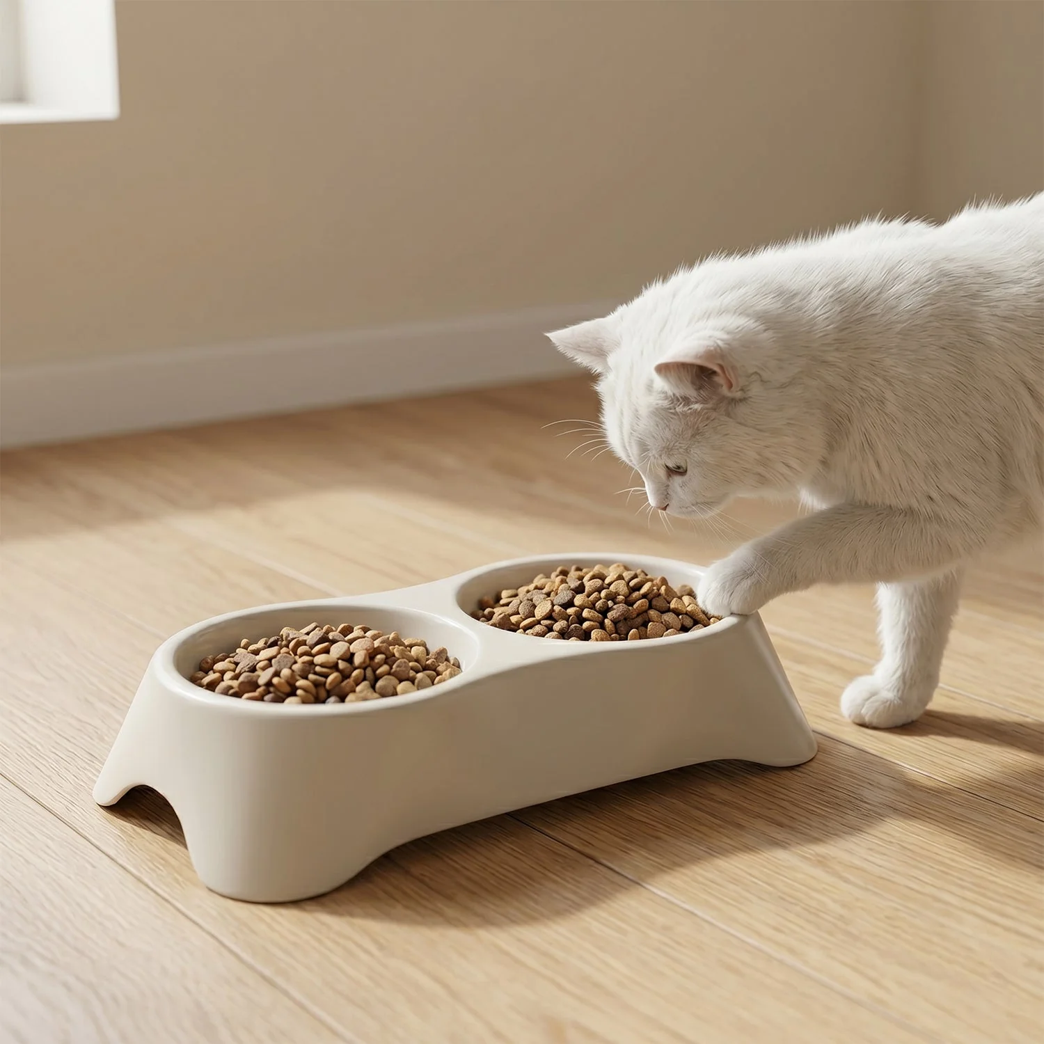 Pet Double Bowl Feeder – Anti-Slip Design for Easy Feeding - Image 3