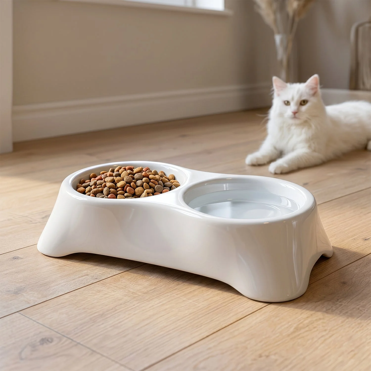 Pet Double Bowl Feeder – Anti-Slip Design for Easy Feeding - Image 4