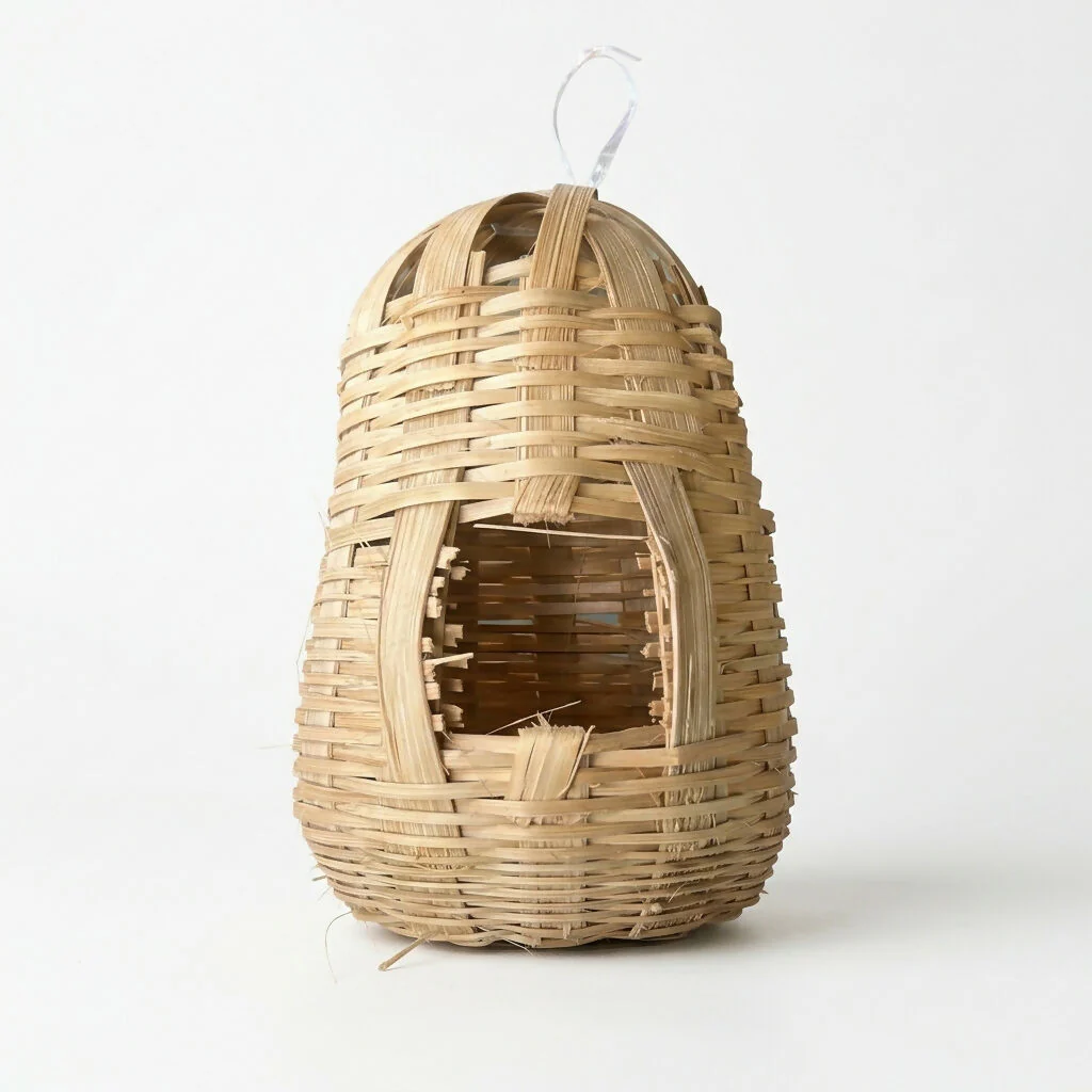 Eco-Friendly Handwoven Bamboo Bird Nest – Natural Garden Shelter - Image 3