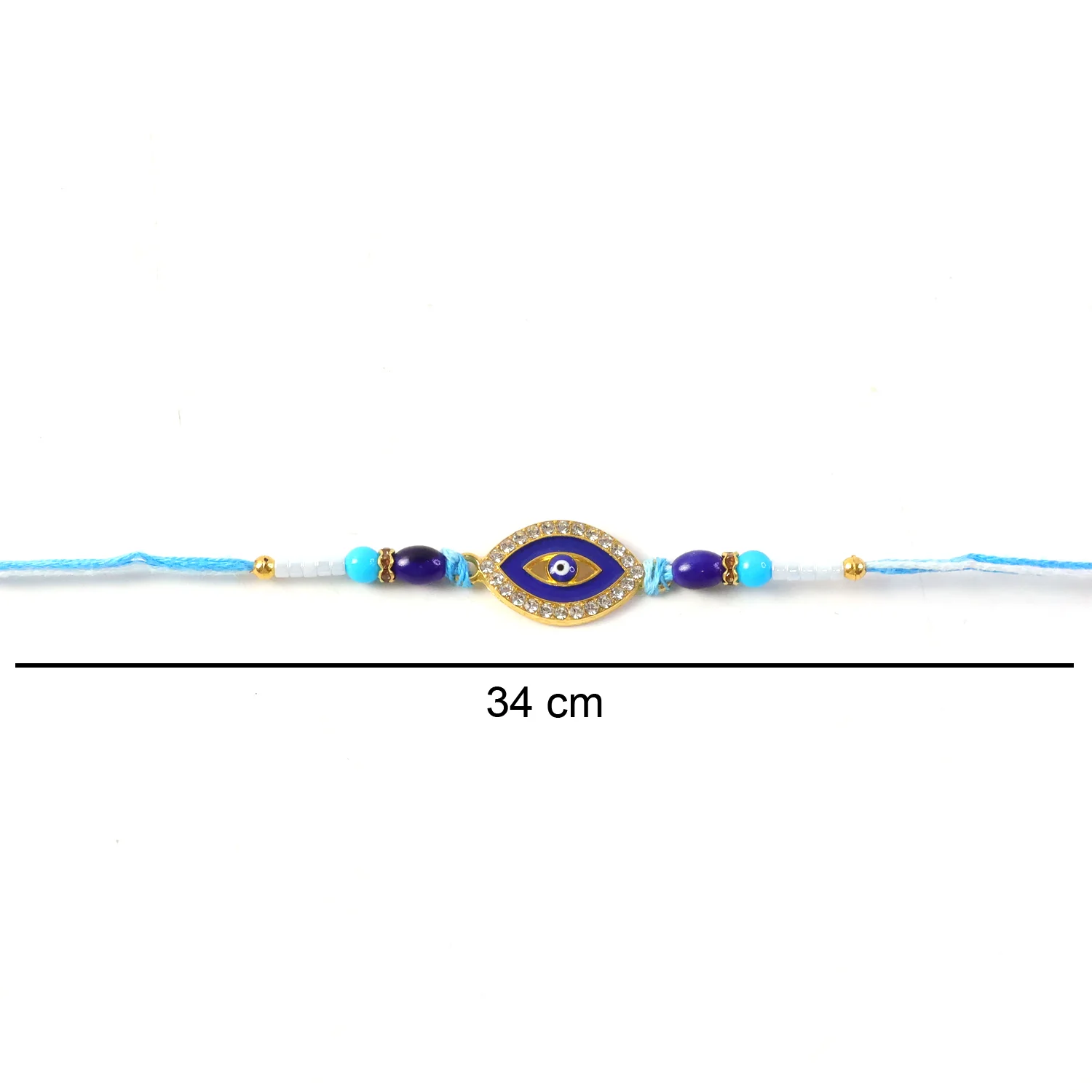 Evil Eye Rakhi – Crystal Beads & Stylish Traditional Design - Image 7