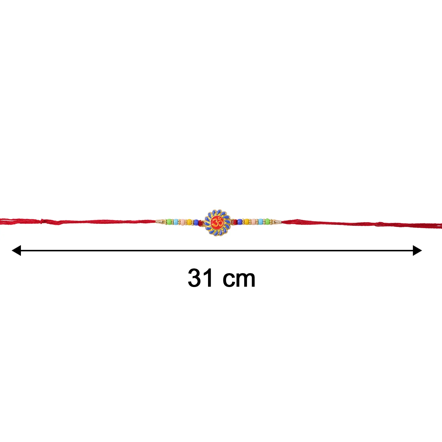 Om Rakhi – Multicolor Beads & Soft Thread for Brother - Image 8
