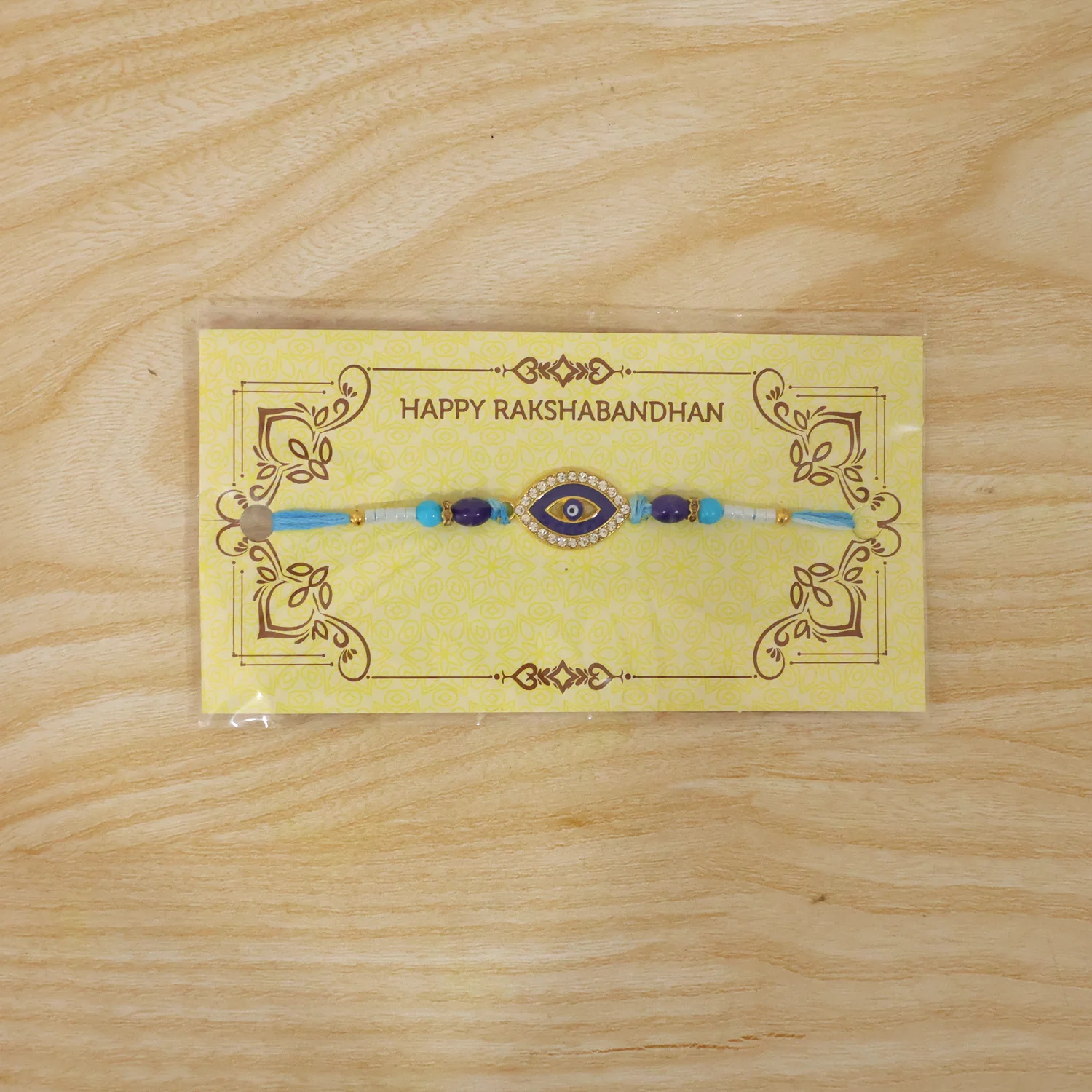 Evil Eye Beaded Rakhi – Stylish traditional sibling gift - Image 9