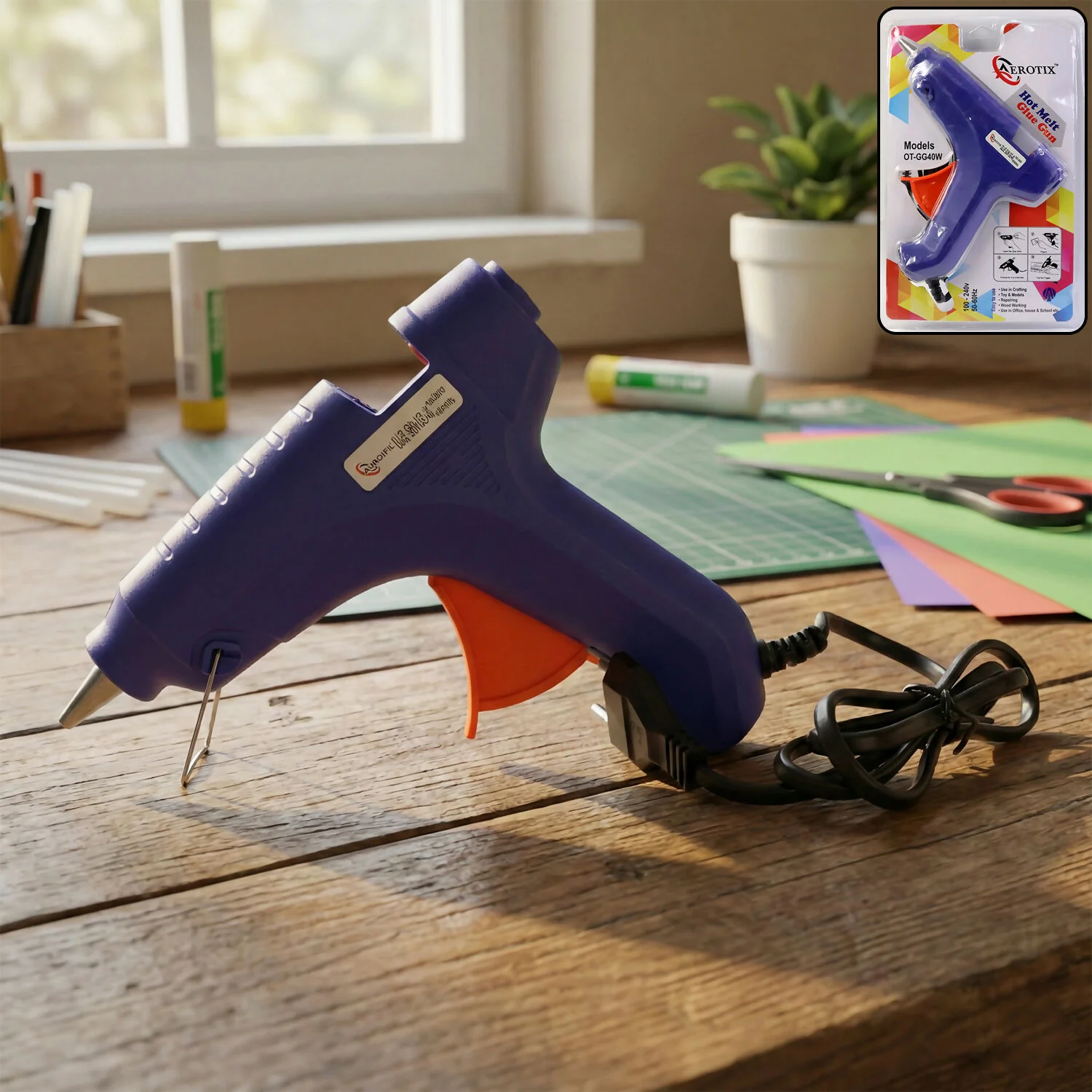 40W Electric Hot Melt Glue Gun – Fast Heating for DIY & Crafts