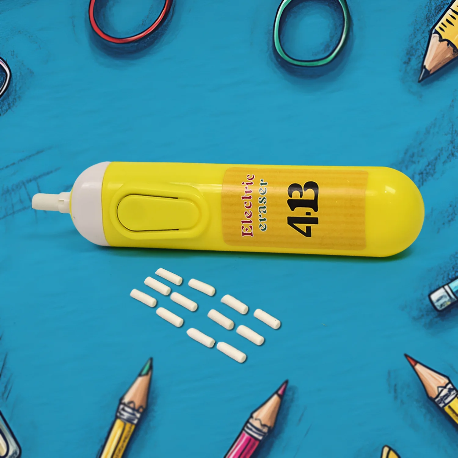 Electric Pencil Eraser Kit – Battery Operated with 12 Refills - Image 3
