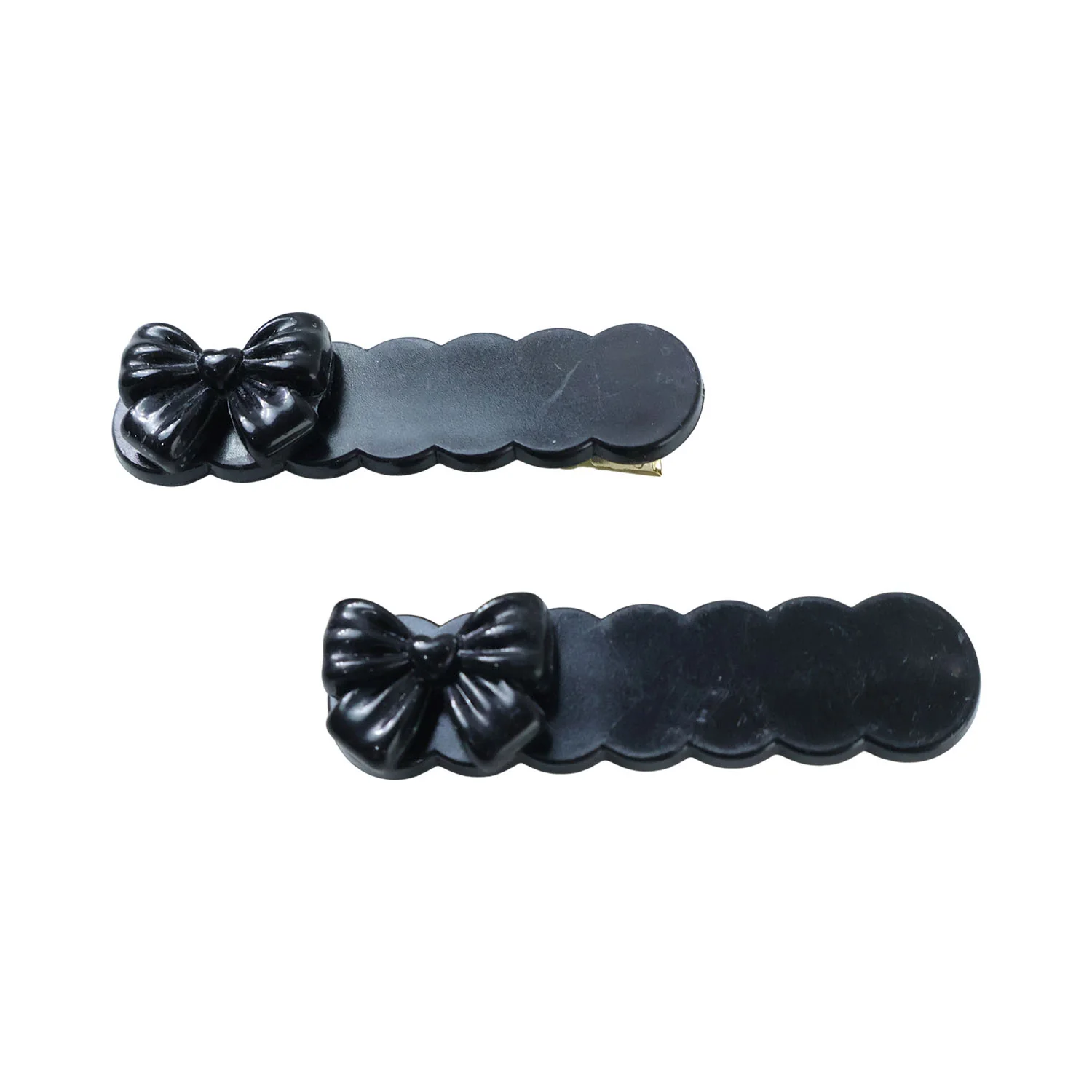 Black Bow Hair Clips – Elegant Lightweight Snap Clip Set - Image 5