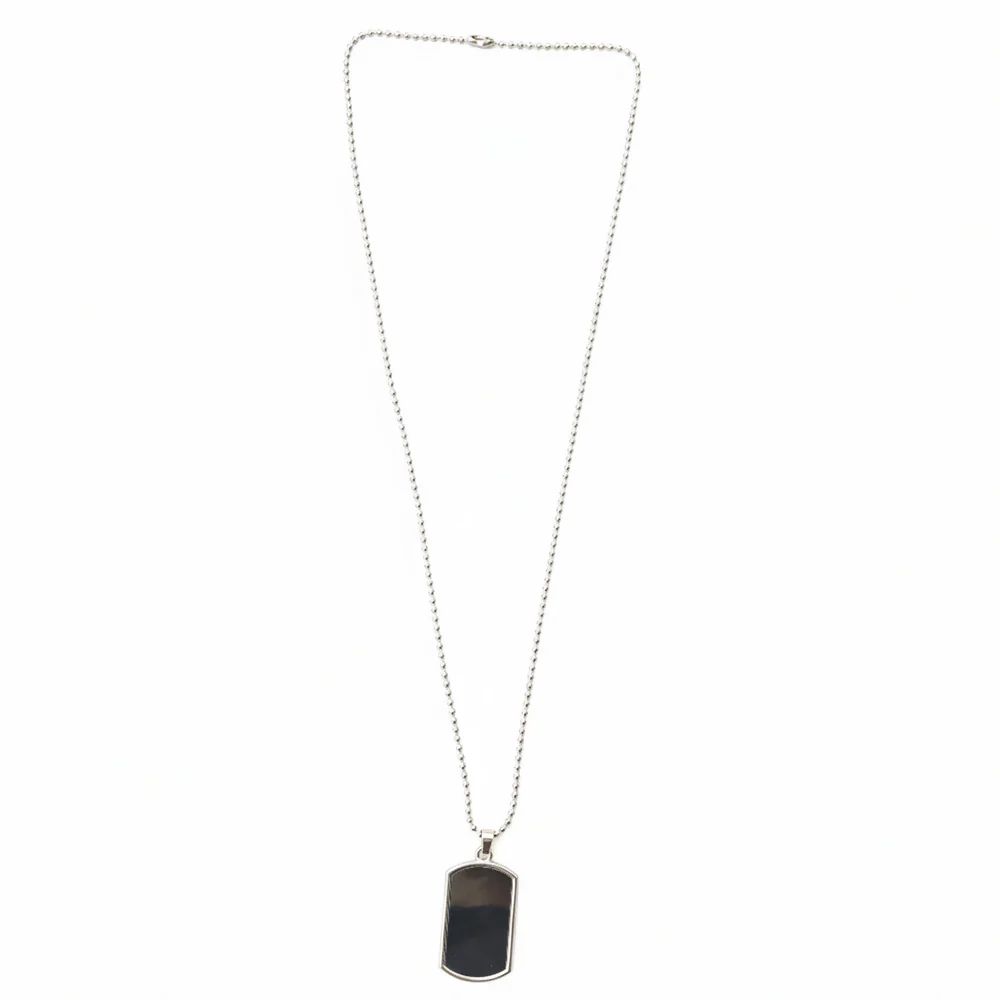 Black Shield Pendant Necklace – Sleek Modern Men's Jewelry - Image 3