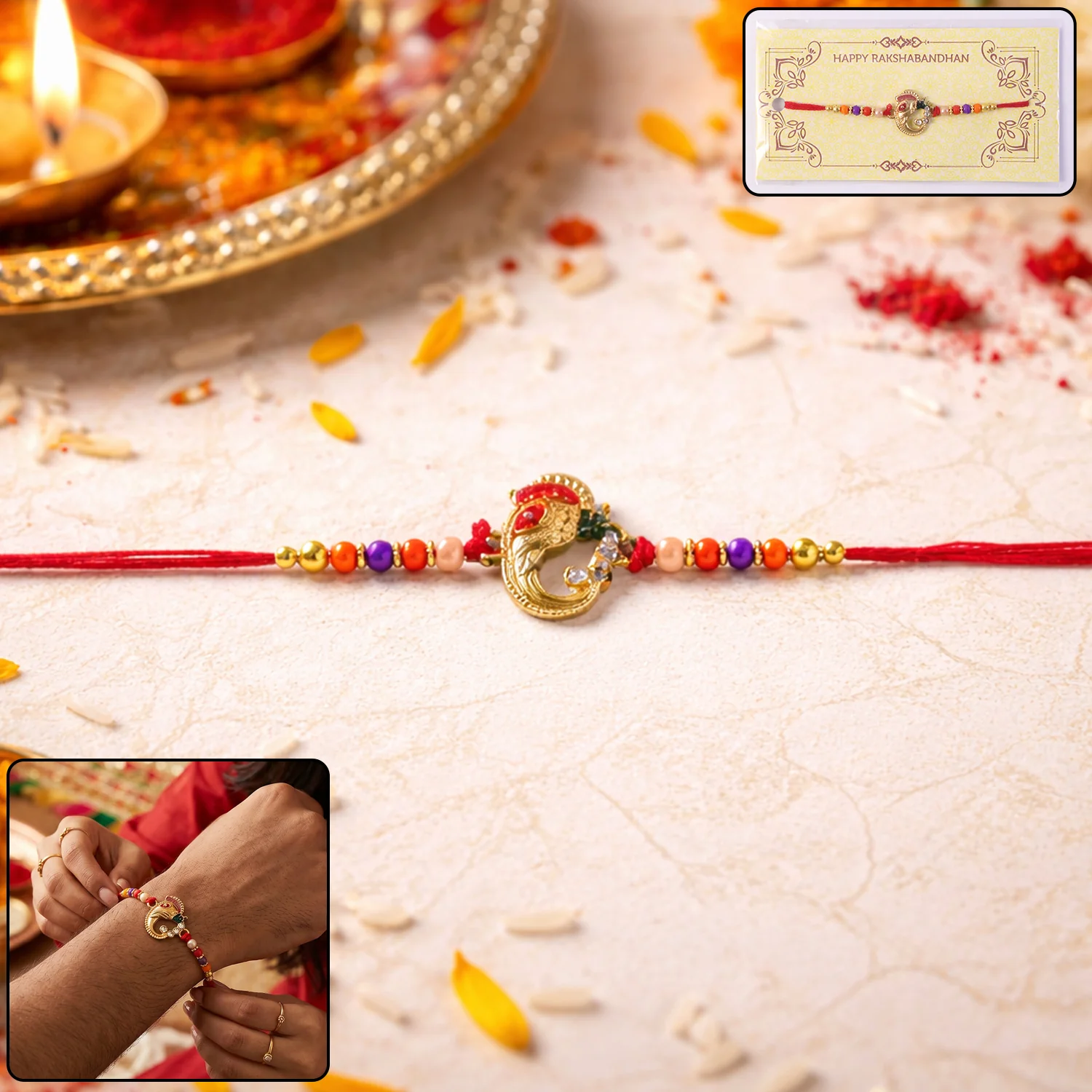 Rakshabandhan Rakhi – Traditional Threadwork with Elegant Design