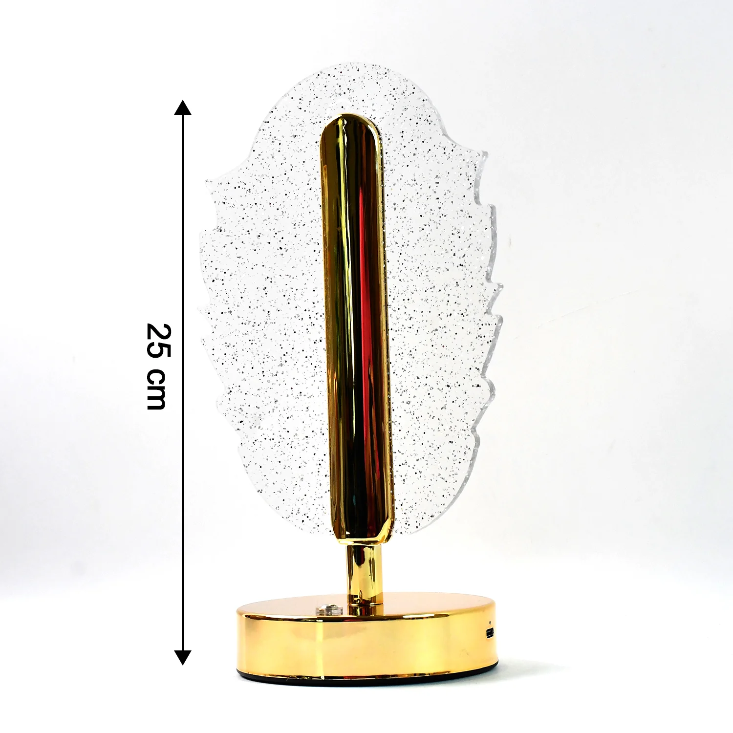 Feather Shape Crystal Table Lamp – Elegant USB Charging LED Light - Image 6