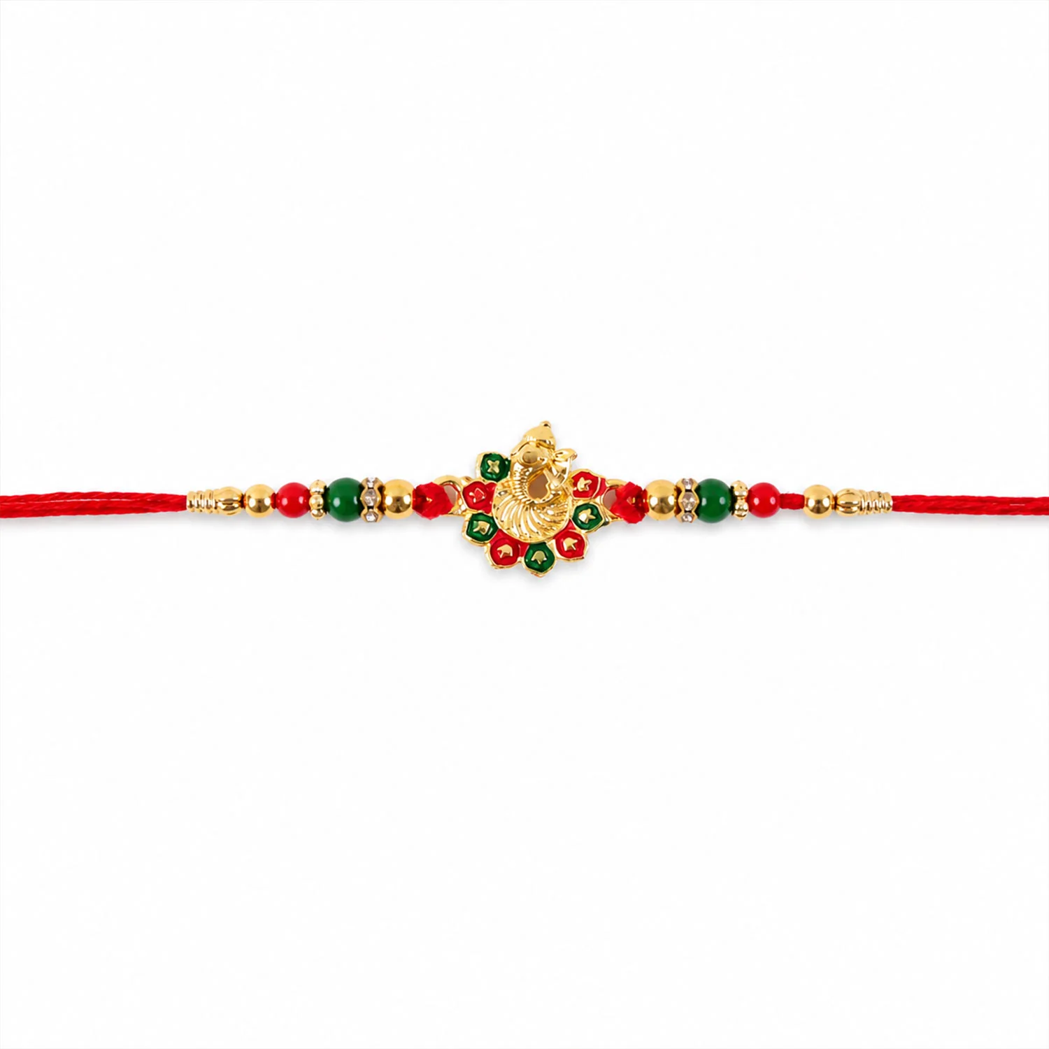 Ganesha Rakhi – Beads and Stone Work for Raksha Bandhan - Image 6
