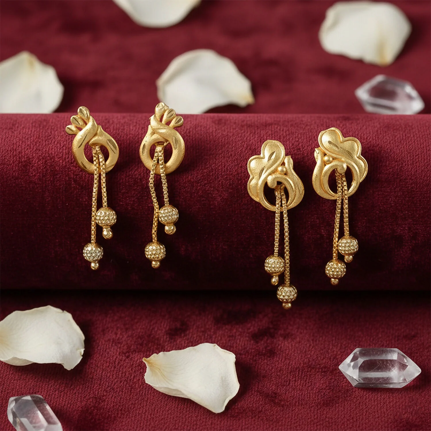 Elegant Gold Dangle Earrings – Versatile & Timeless Style for Women
