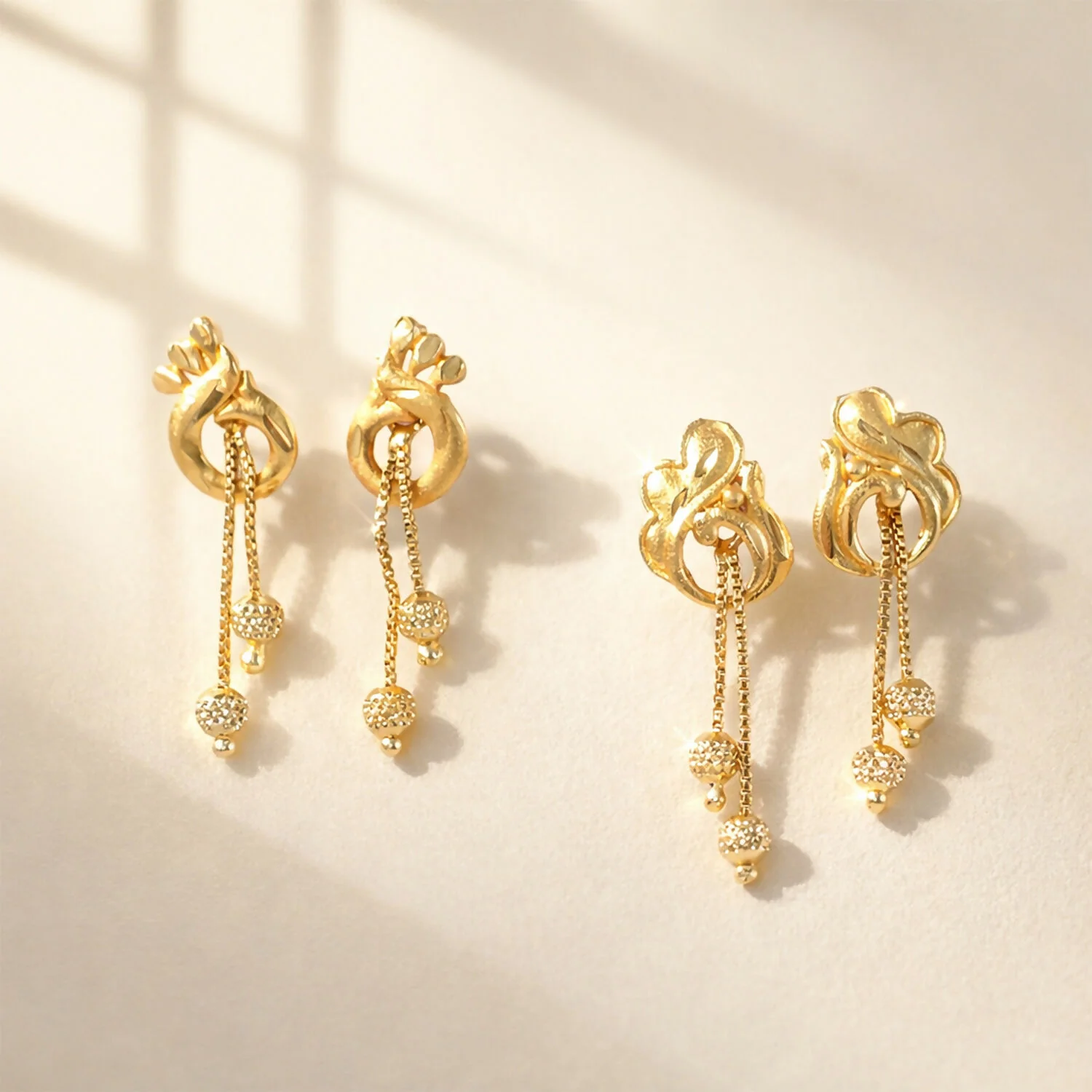 Elegant Gold Dangle Earrings – Versatile & Timeless Style for Women - Image 2