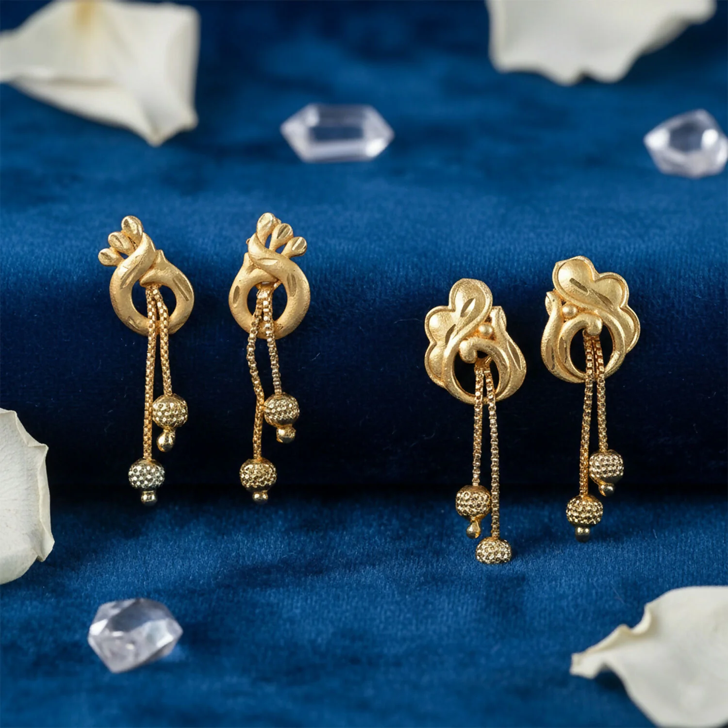 Elegant Gold Dangle Earrings – Versatile & Timeless Style for Women - Image 3