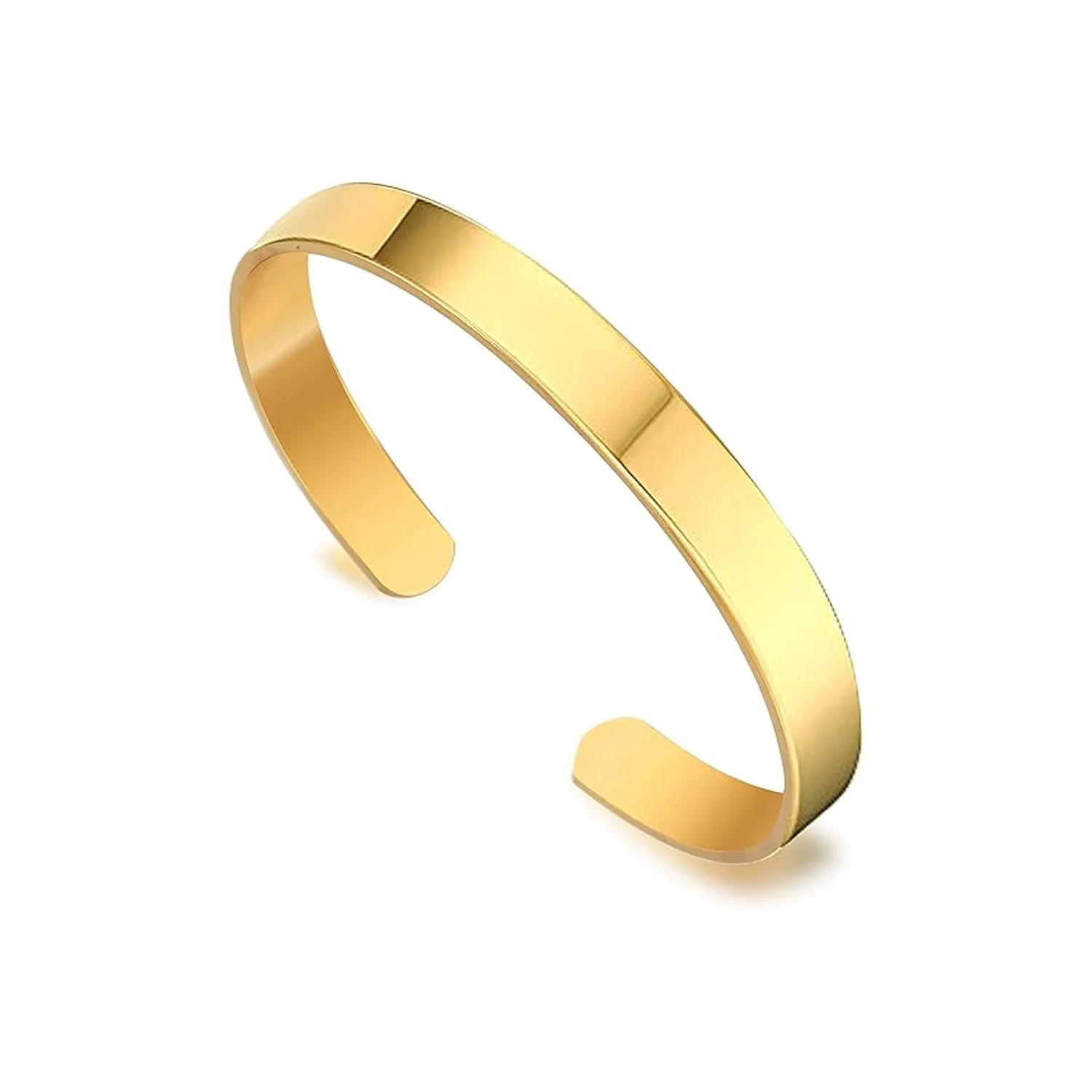 Gold Finish Open Cuff Bracelet – Elegant Adjustable Kada - Image 5
