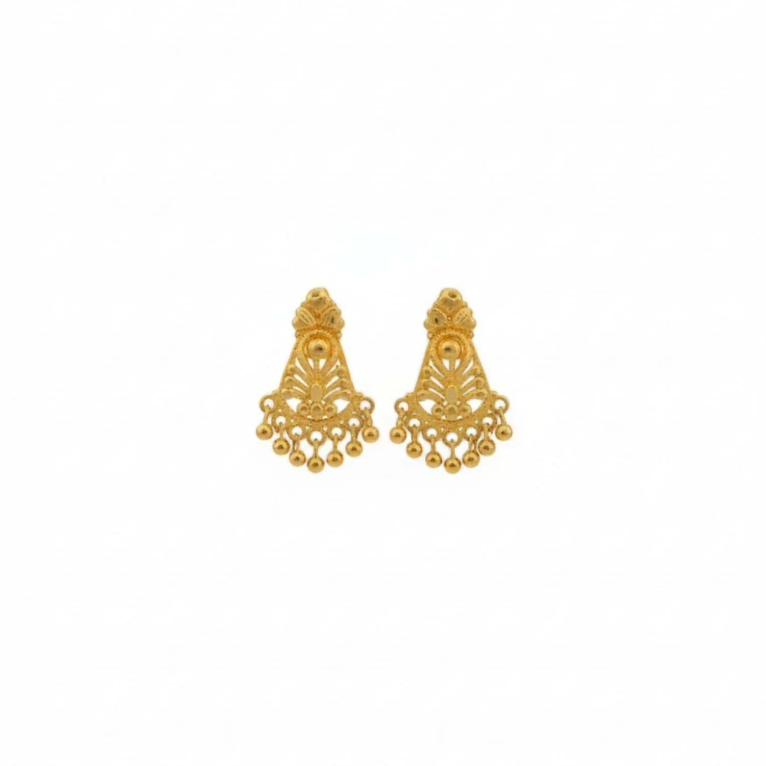 Golden Jhumka Earrings – Elegant Traditional Indian Jewellery - Image 4