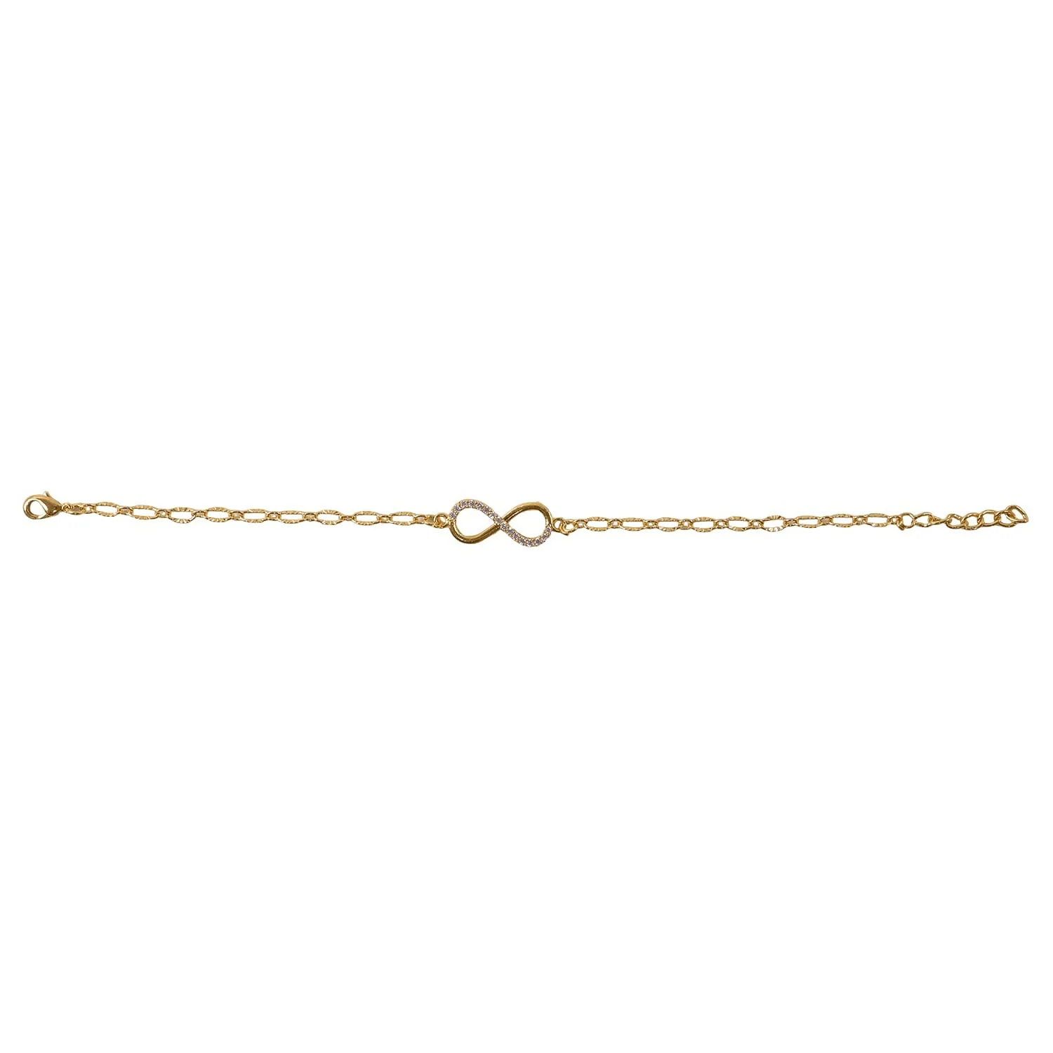 Gold Infinity Bracelet with Heart Charm – Elegant & Adjustable Fit - Image 3