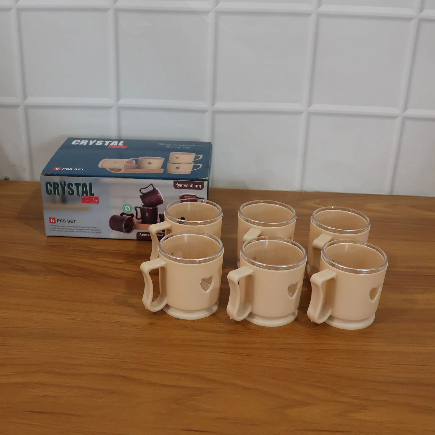 Mini Tea Coffee Mug Set – Elegant Heart Design, 100ML (6 Pieces) - Image 8