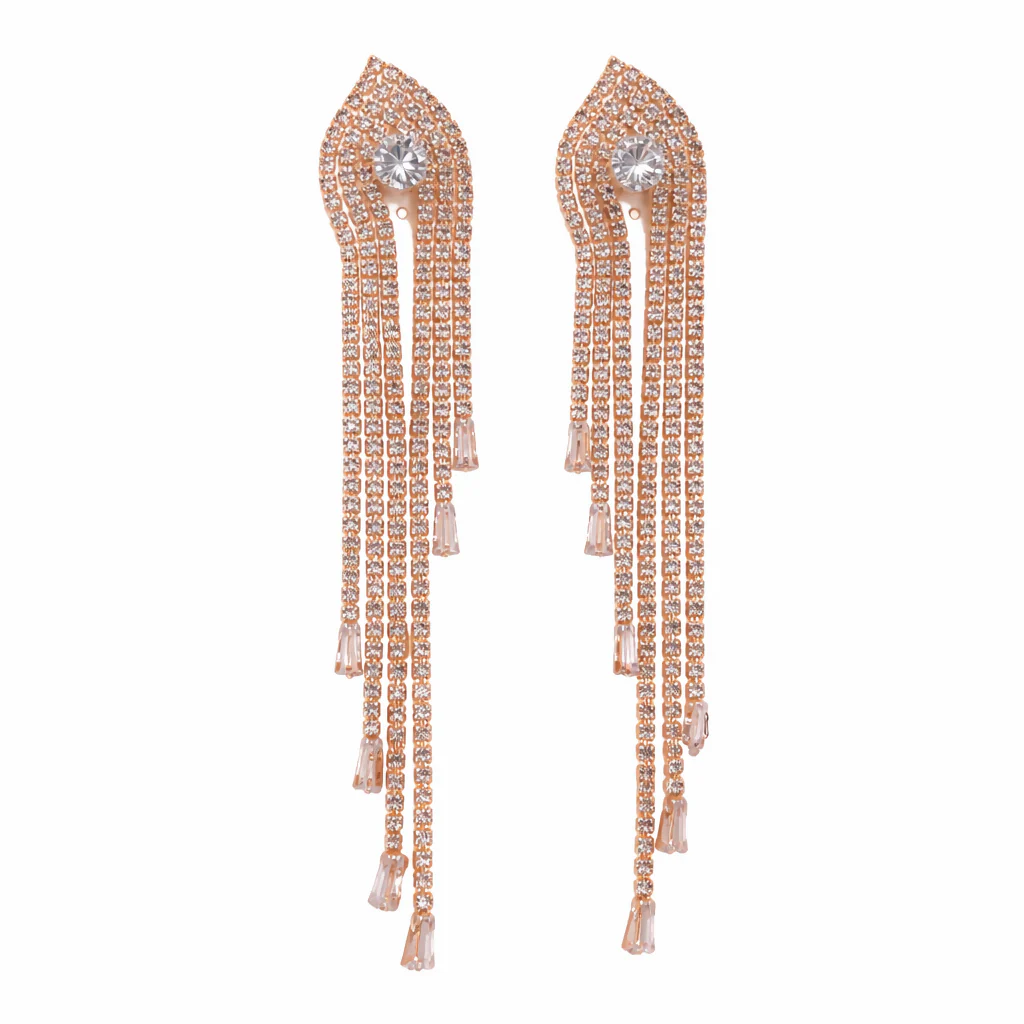 Elegant Luxurious Rose Gold Earrings – Statement Party Jewelry - Image 3