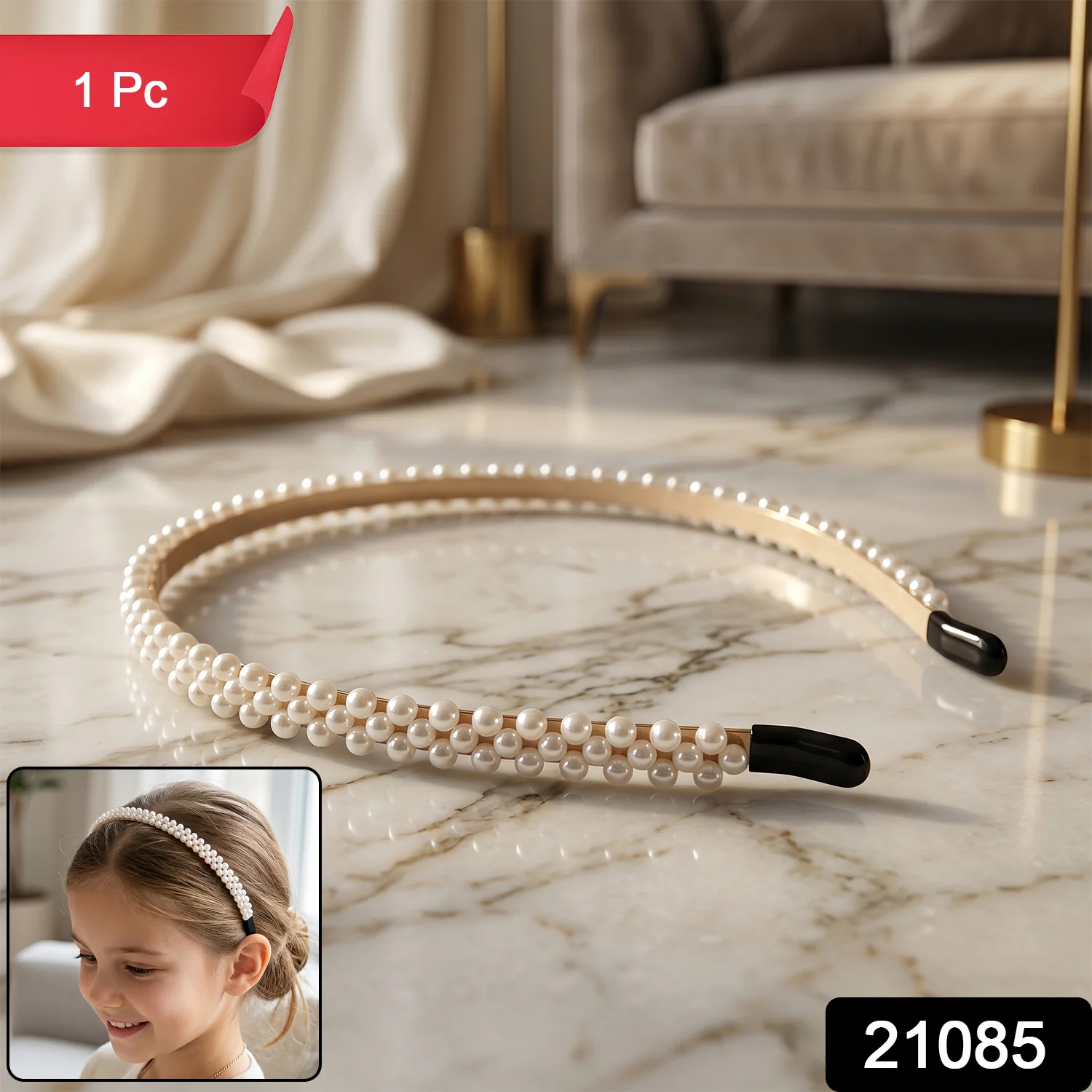 Pearl Headband – Elegant & Lightweight for Daily & Festive Looks - Image 2