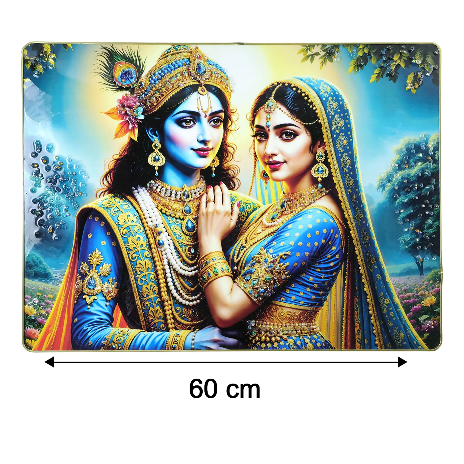 Radha Krishna Wall Frame – Elegant Divine Home Decor - Image 6
