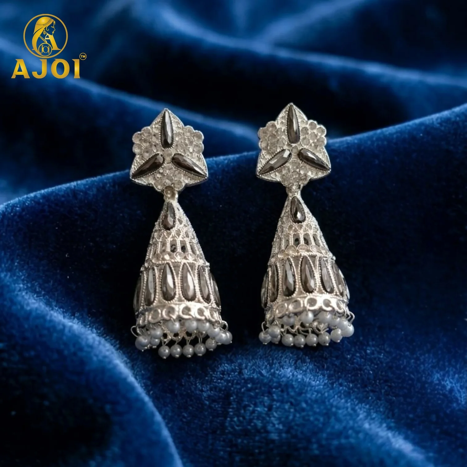 Jhumka Earrings – Traditional Indian Style with Pearl Drops - Image 5