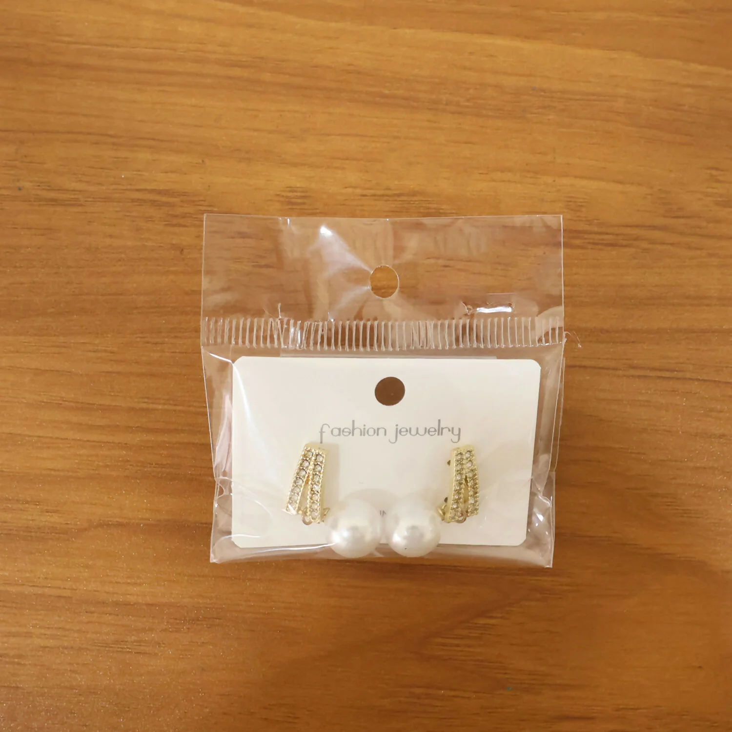 White Pearl Drop Earrings – Gold Plated Crystal Studs - Image 6