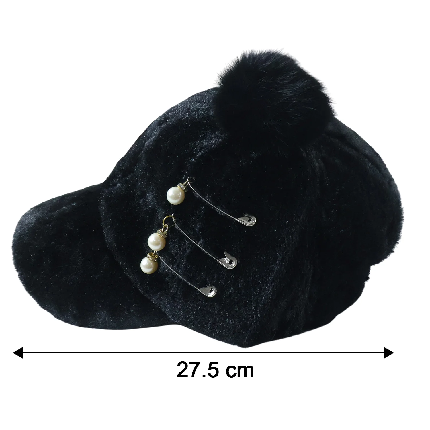 Winter Fur Cap for Women – Stylish & Cozy Warmth with Pom Pom - Image 6