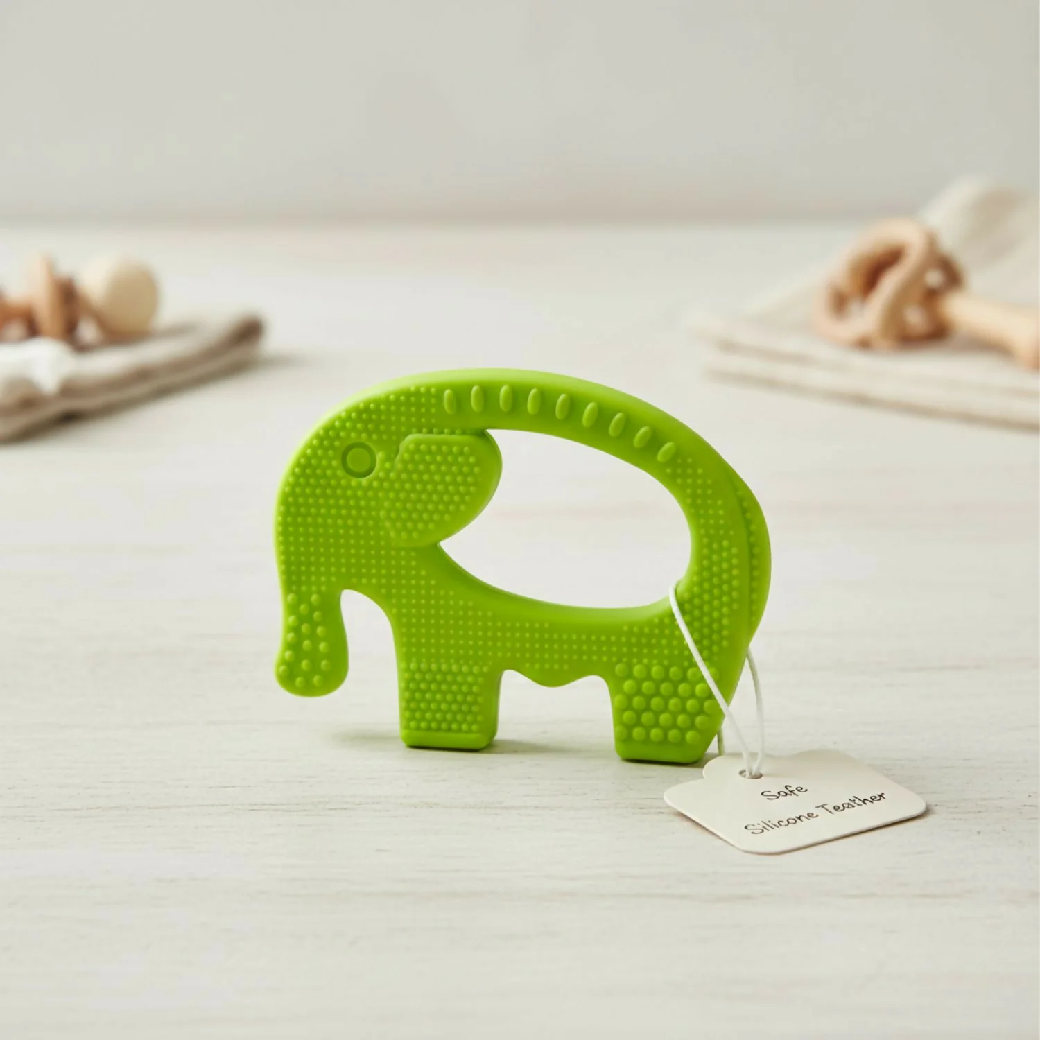 Silicone Baby Teether – Elephant Shape for Gentle Gum Relief - Image 2
