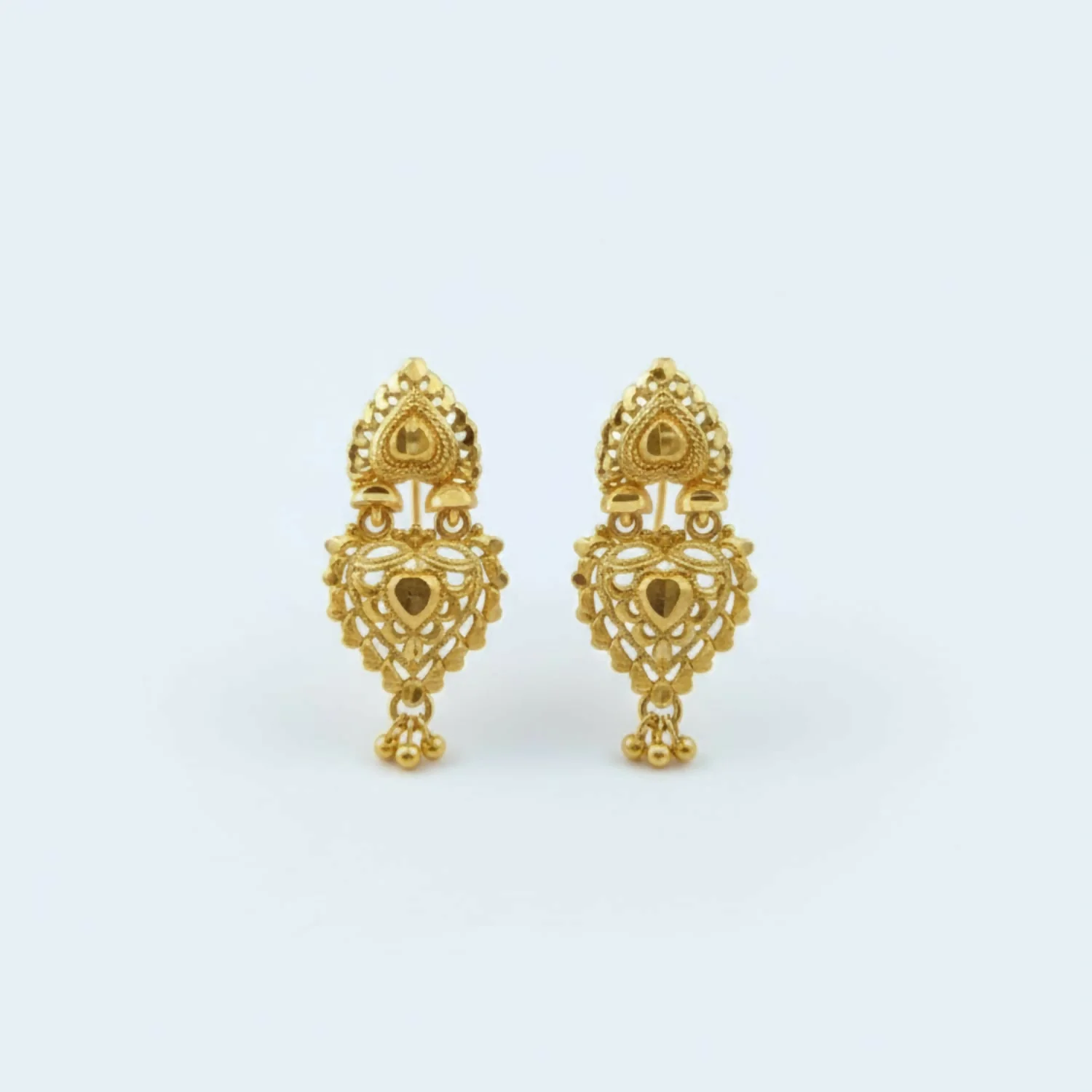 Golden Drop Jhumka Earrings – Elegant Ethnic Jewellery - Image 4