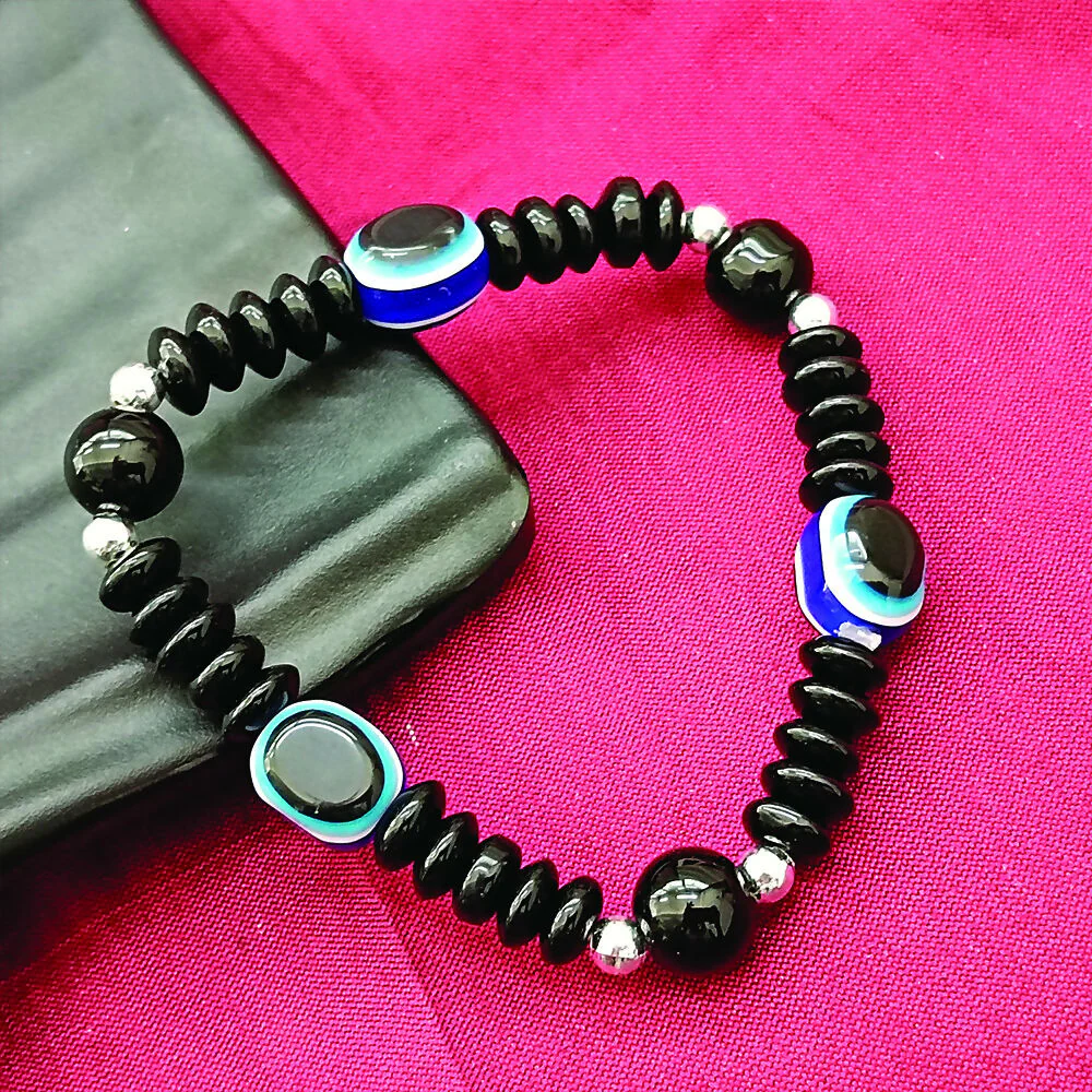 Evil Eye Black Beads Bracelet – Stylish Protection Accessory - Image 4