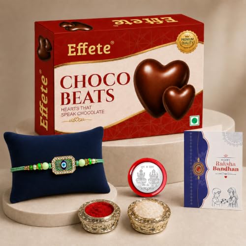 Evil Eye Rakhi Combo - Raksha Bandhan Gift with Choco Beats 32gm, Pack of 5 | Rakhi Gift - Image 2